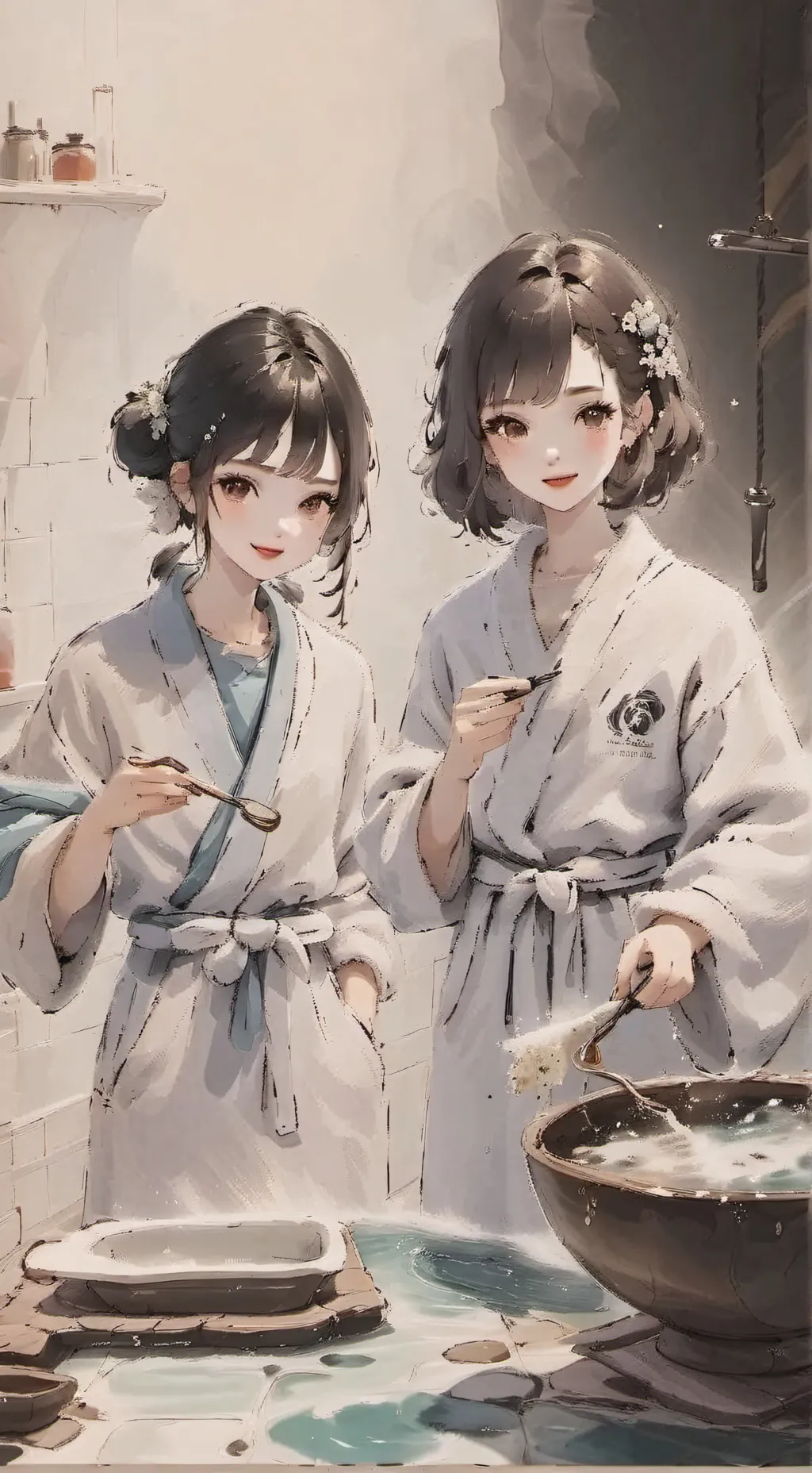 ai character: Sara & Sonia background