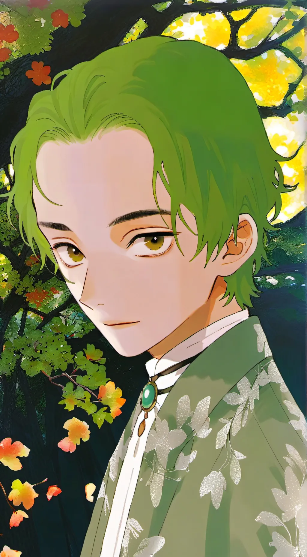 ai character: un joven de myhero background