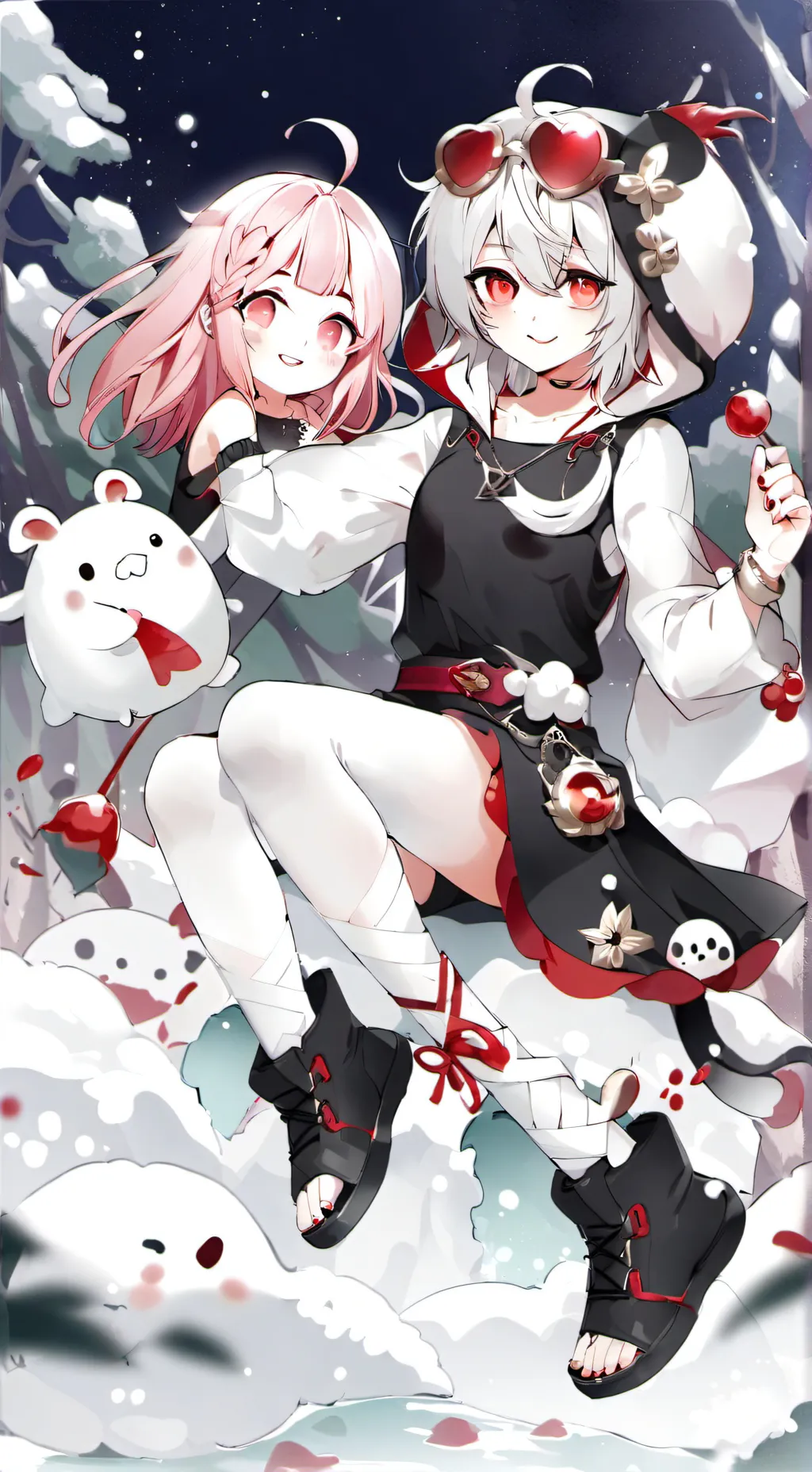 ai character: Shima and luna background