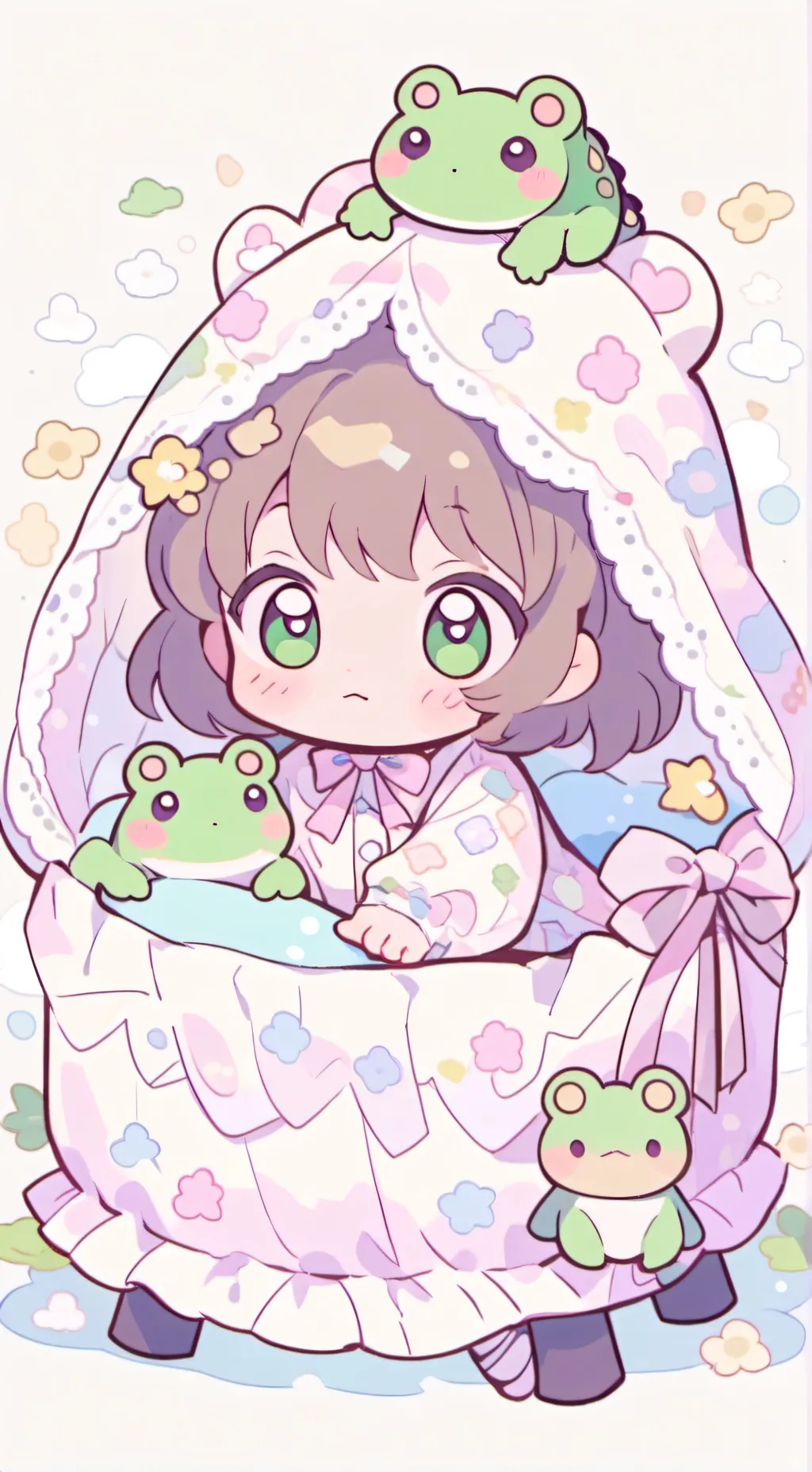 ai character: Lilypad background