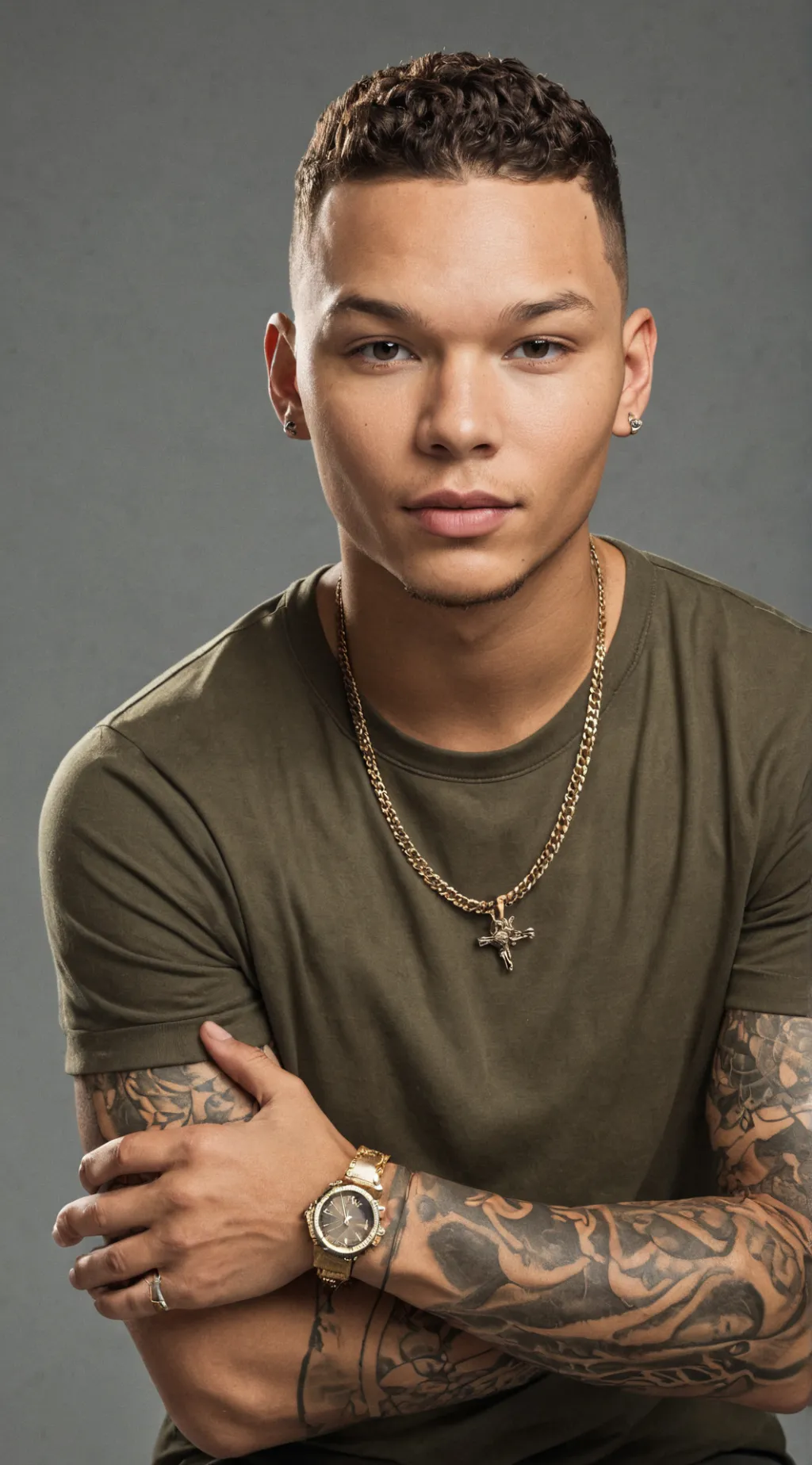 ai character: Kane brown background