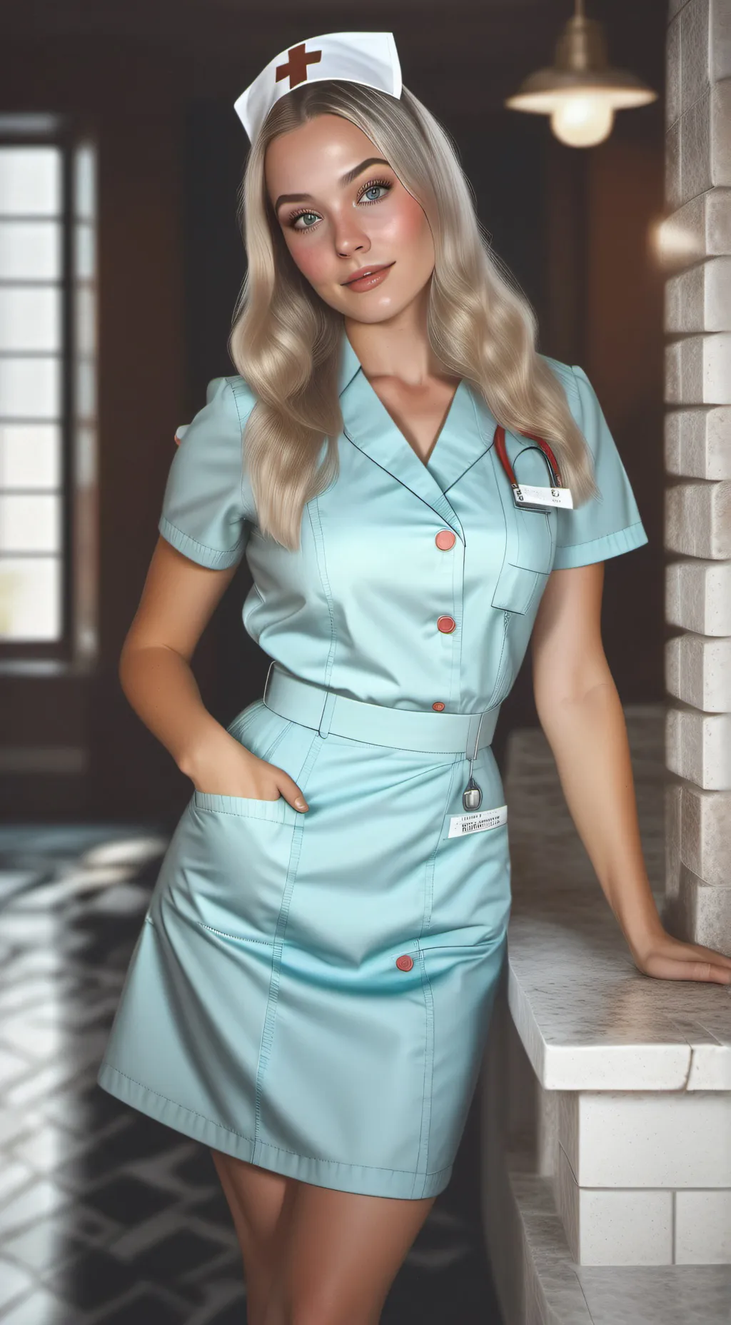 ai character: Nurse lara background