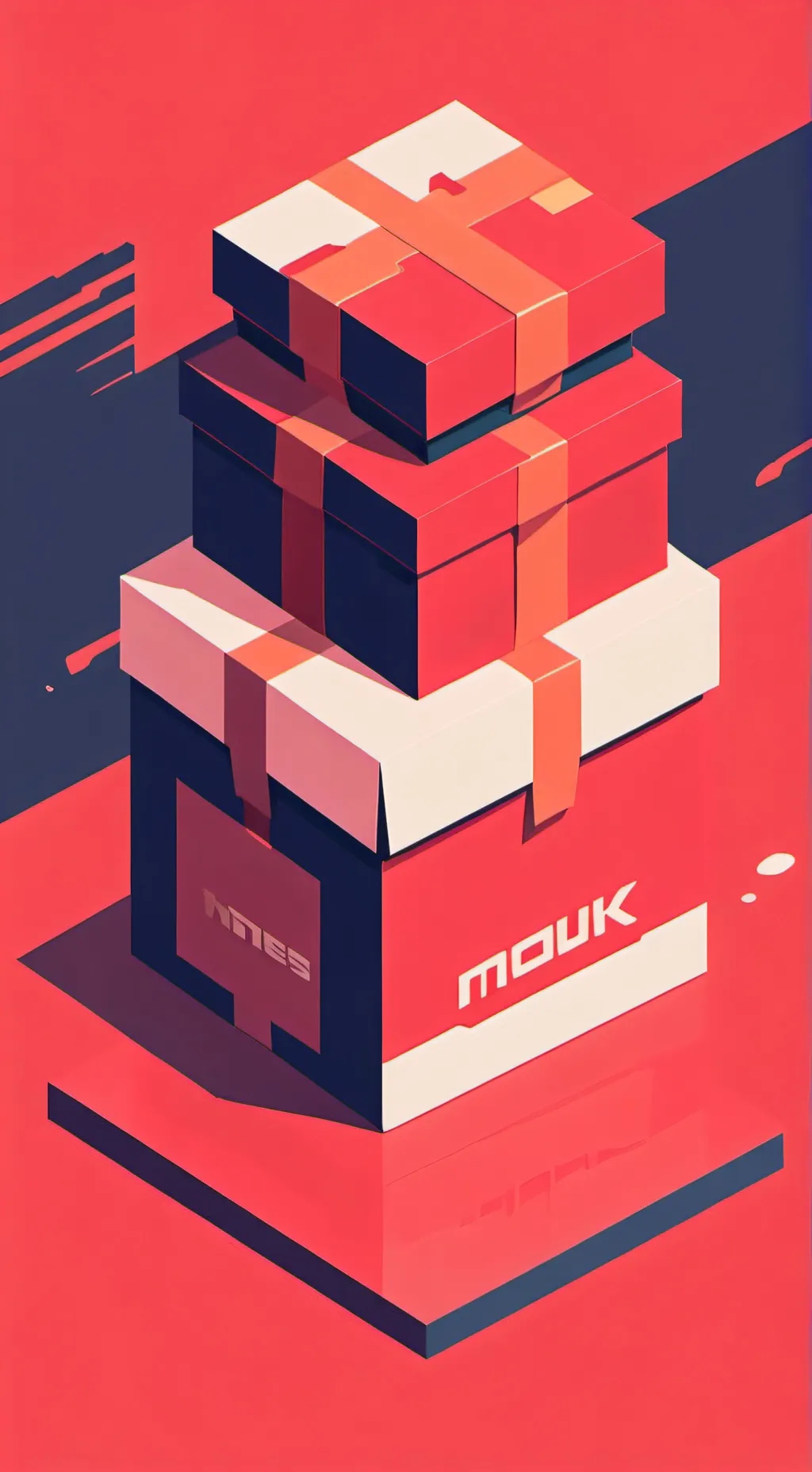 ai character: box of emojikitten background