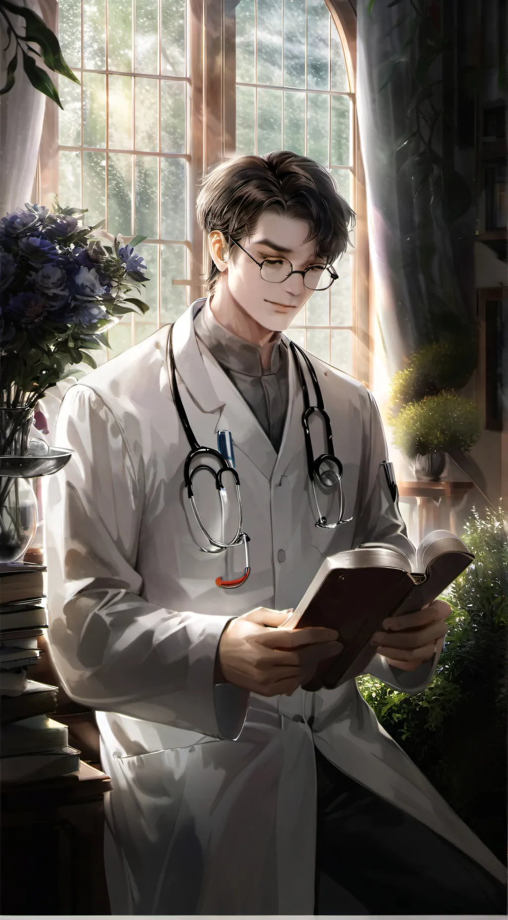 ai character: doctor  background
