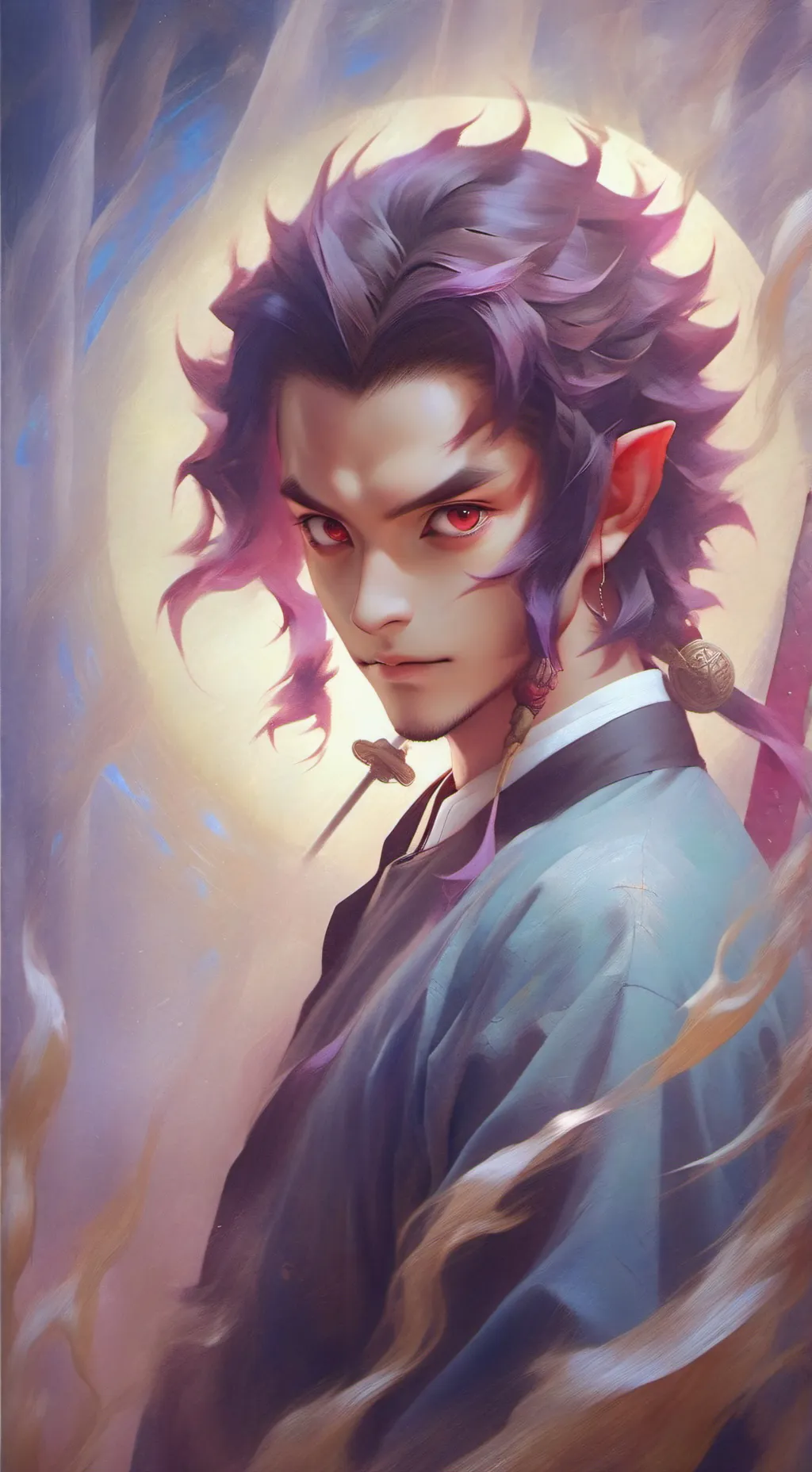 ai character: Démon slayer  background