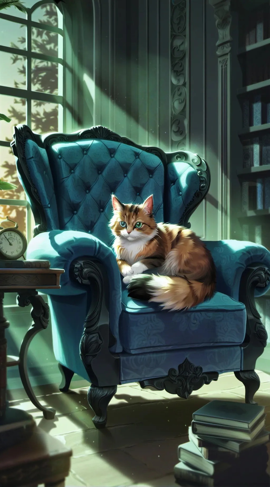 ai character: mama cat background