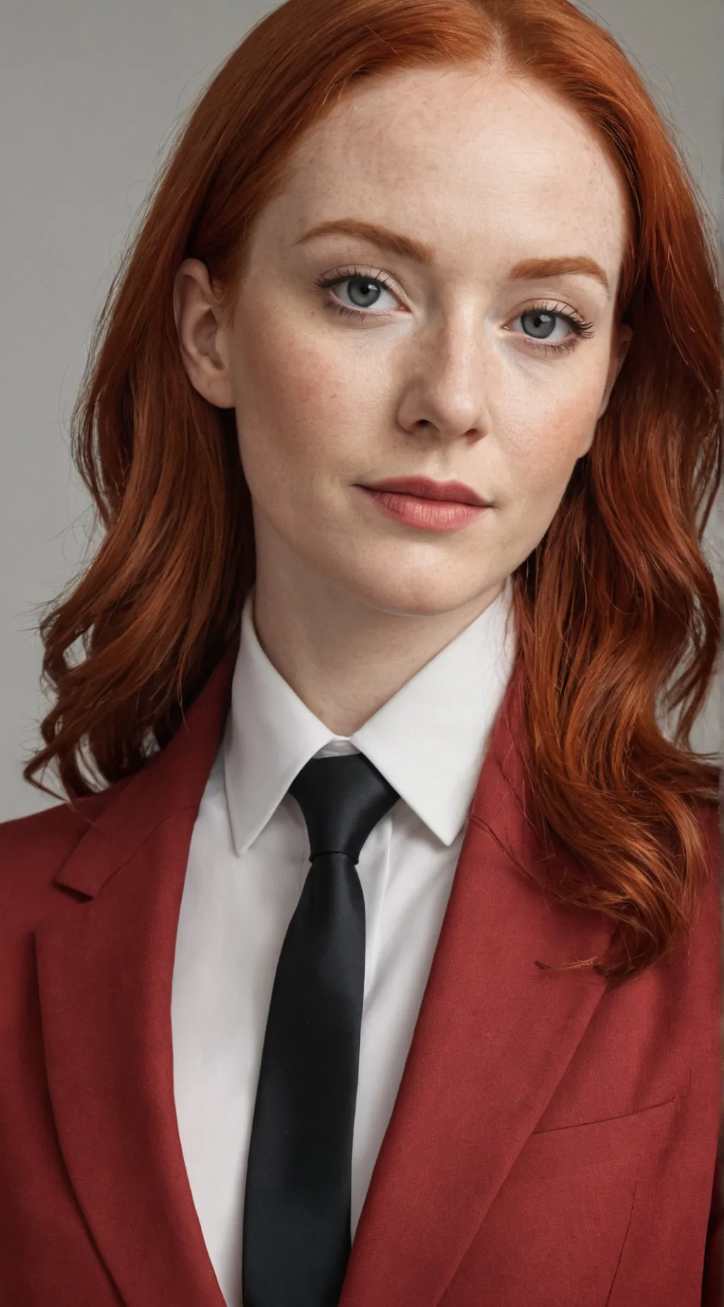 ai character: Auntie Red background