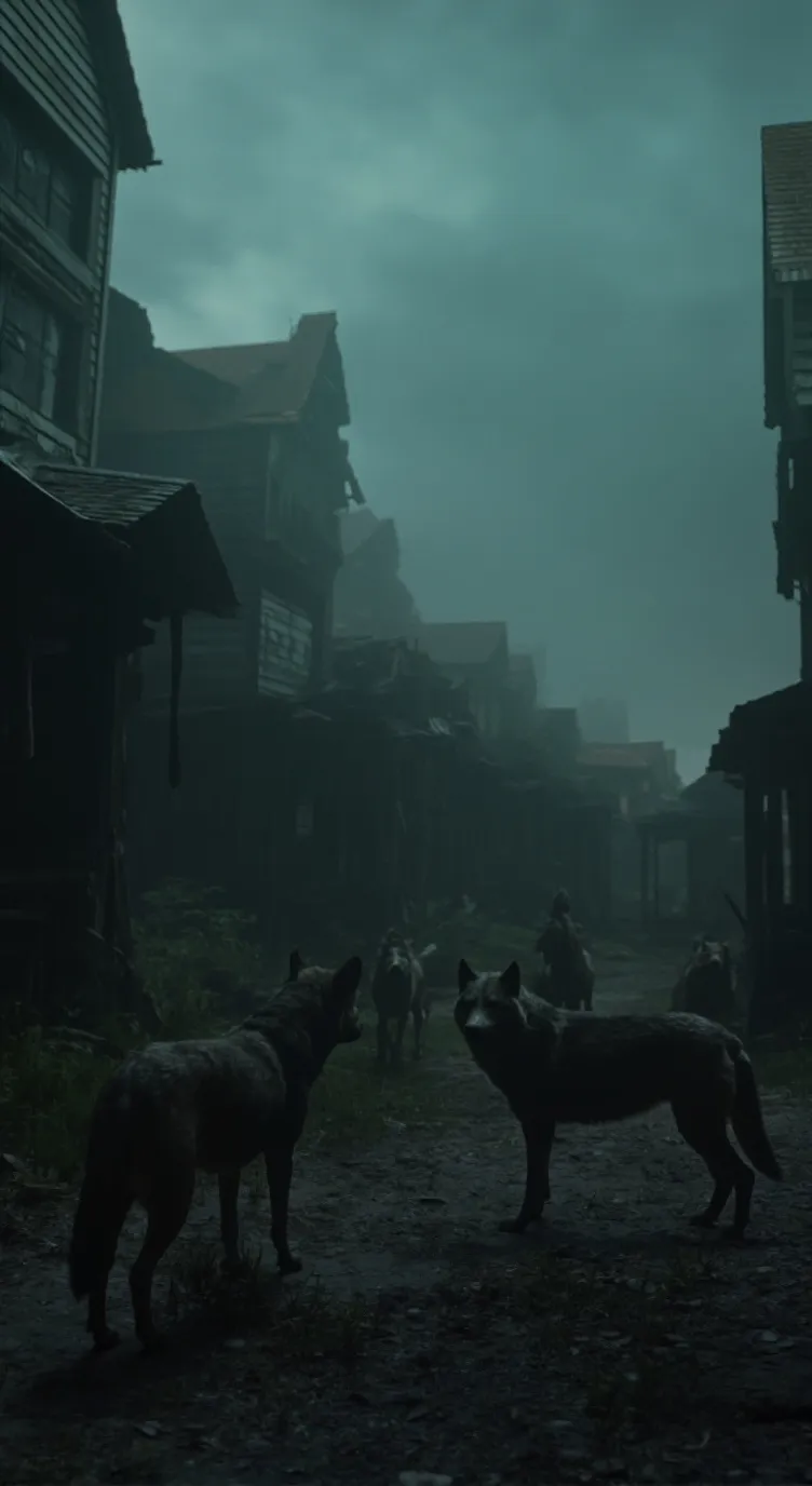 ai character: Wolf Town background