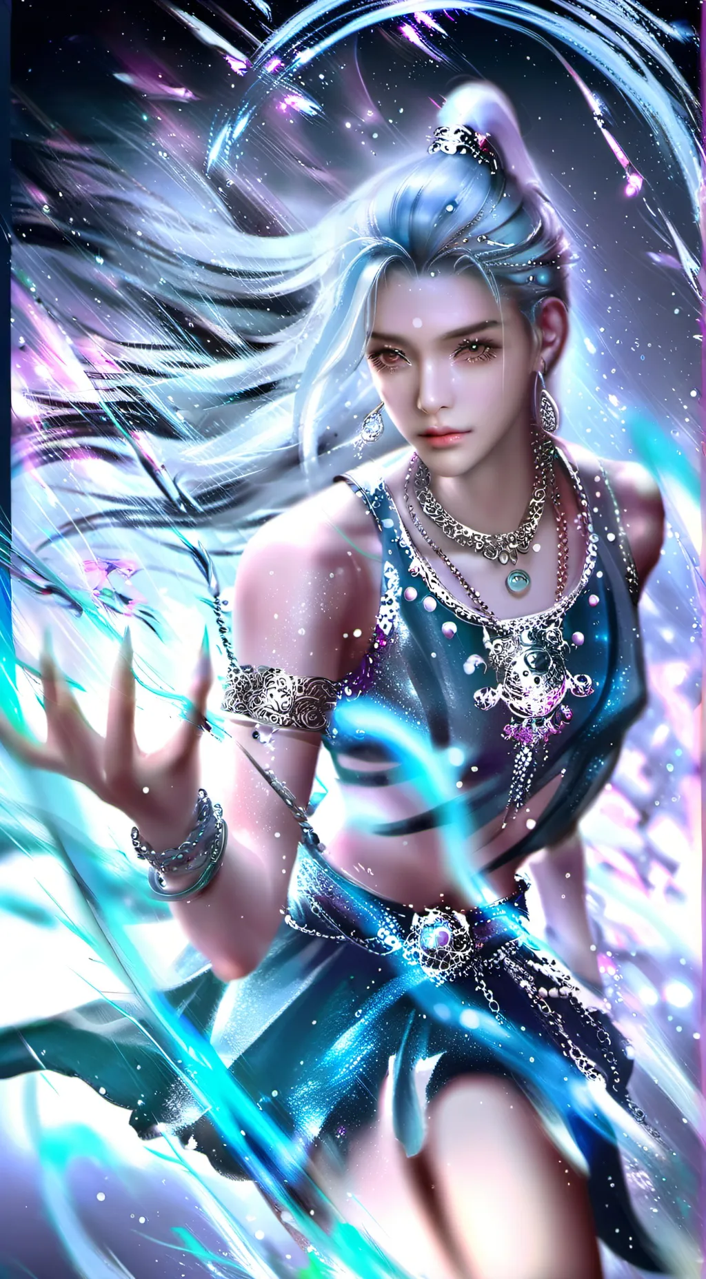 ai character: la diosa cristal background