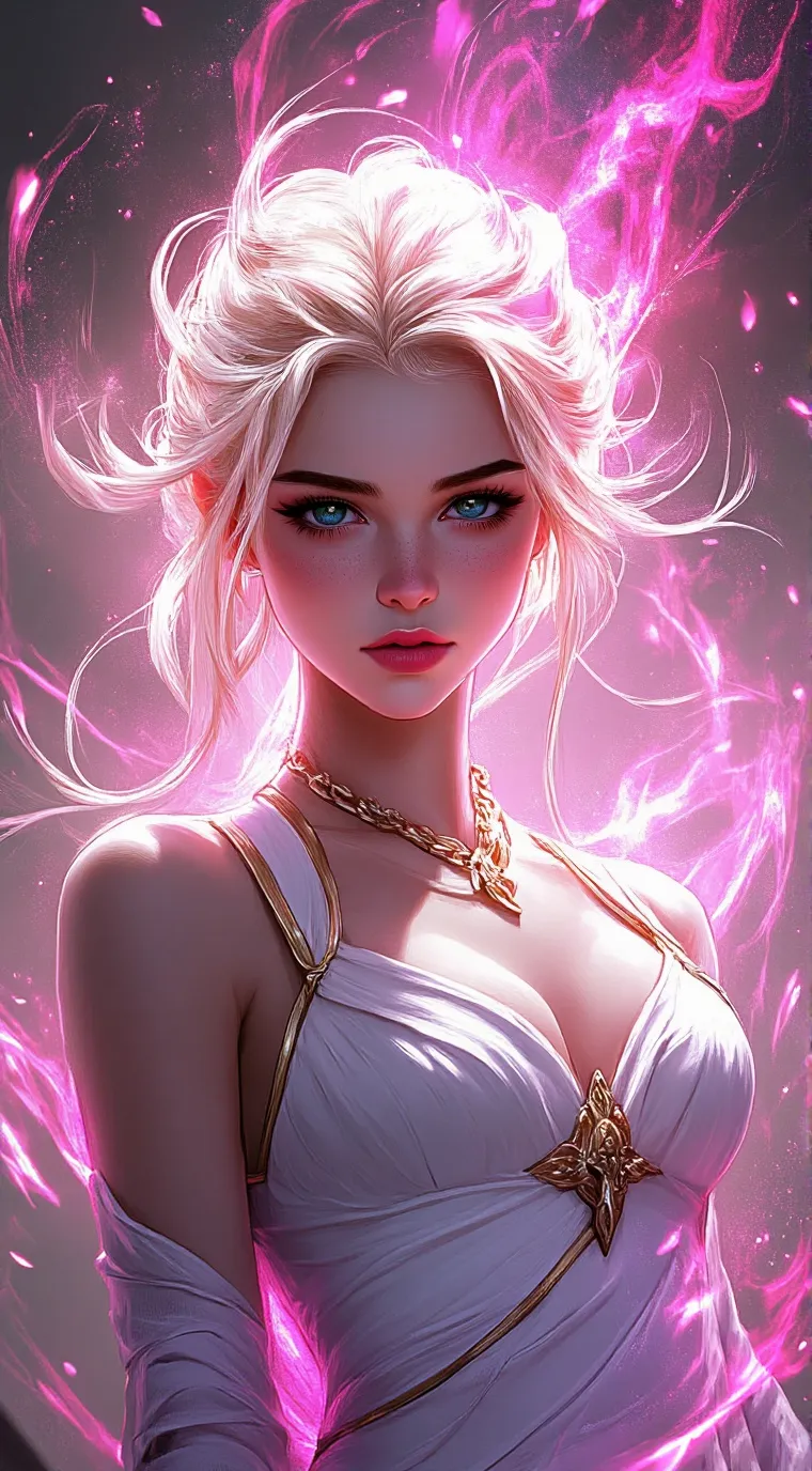 ai character: Rosy background