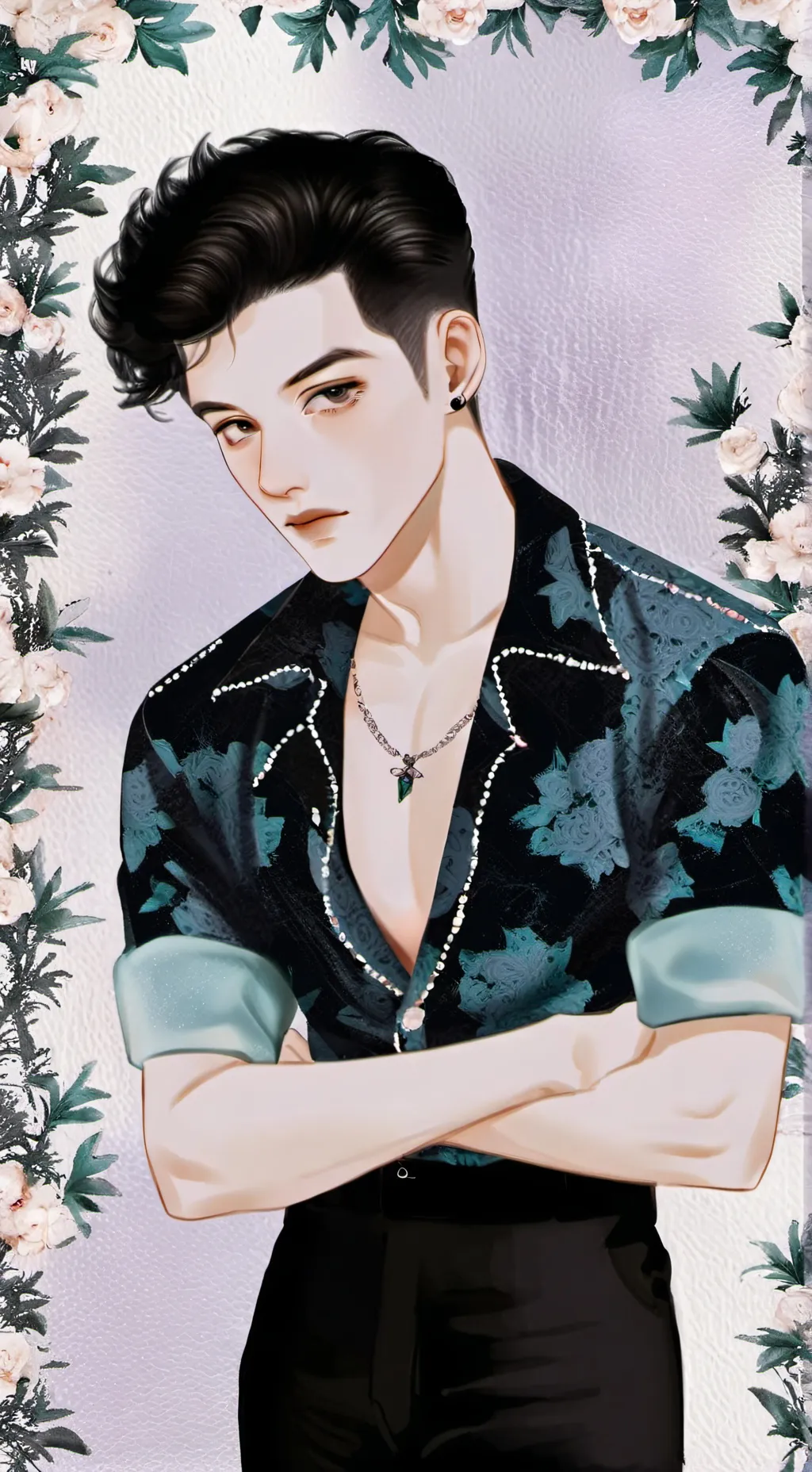 ai character: 1950s school background