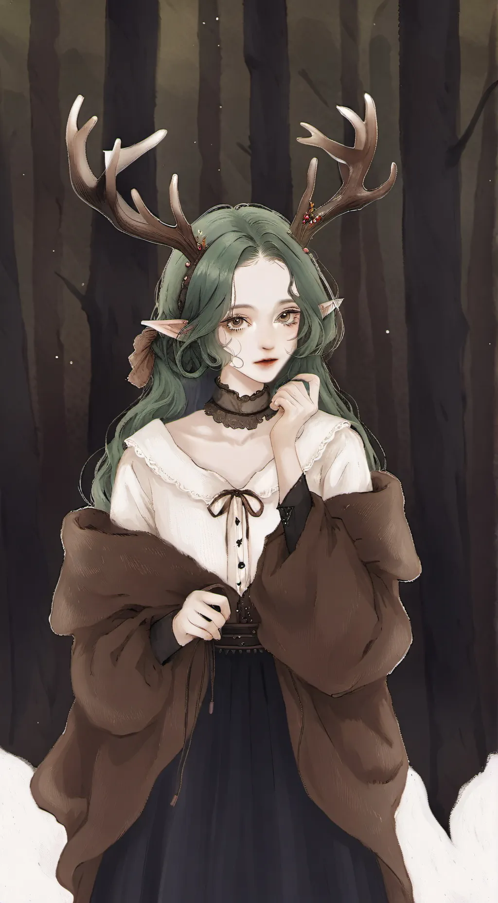 ai character: misty background