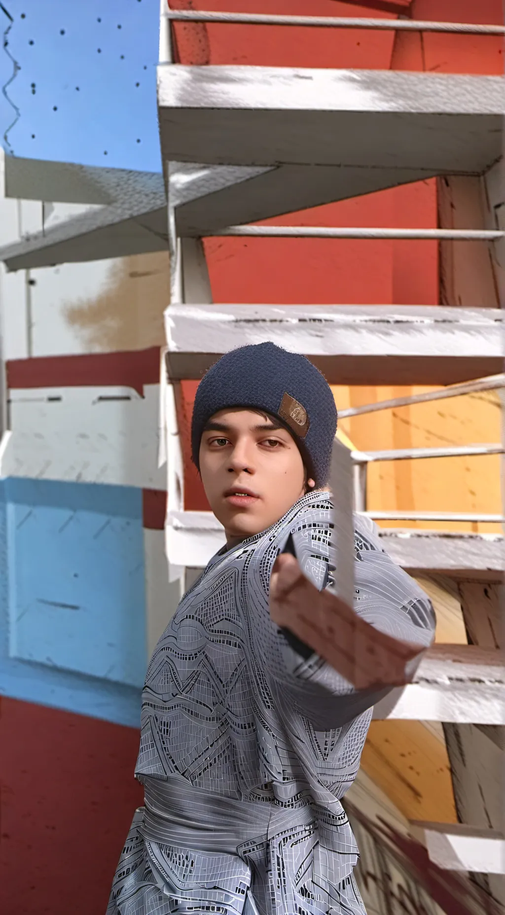 ai character: Lautaro x Durple background