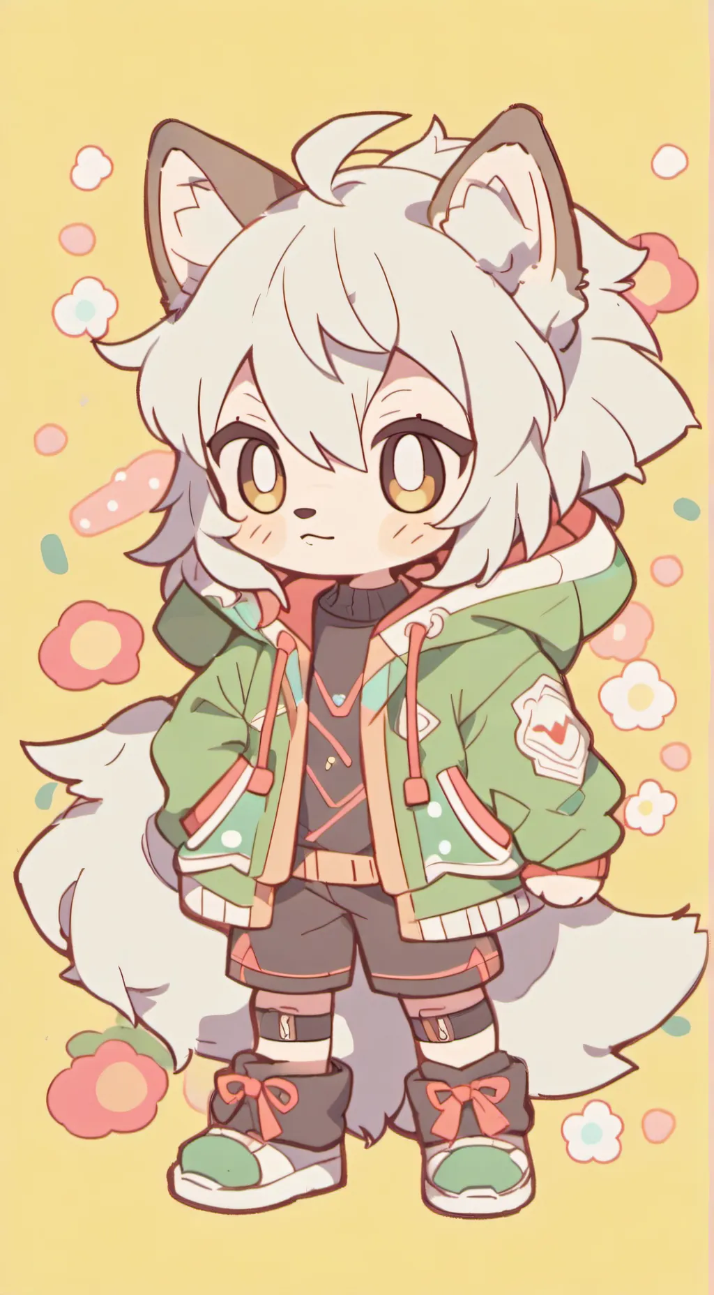 ai character: Big furry man background