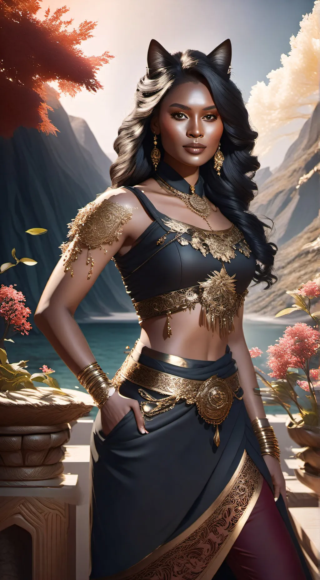 ai character: santa miler background