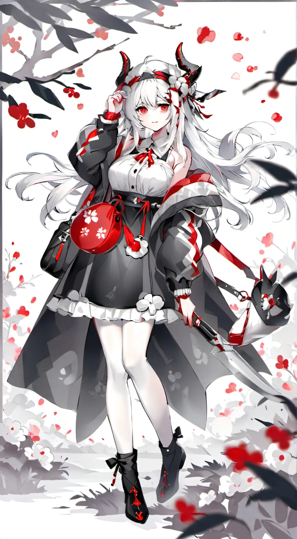 ai character: giant girl  background