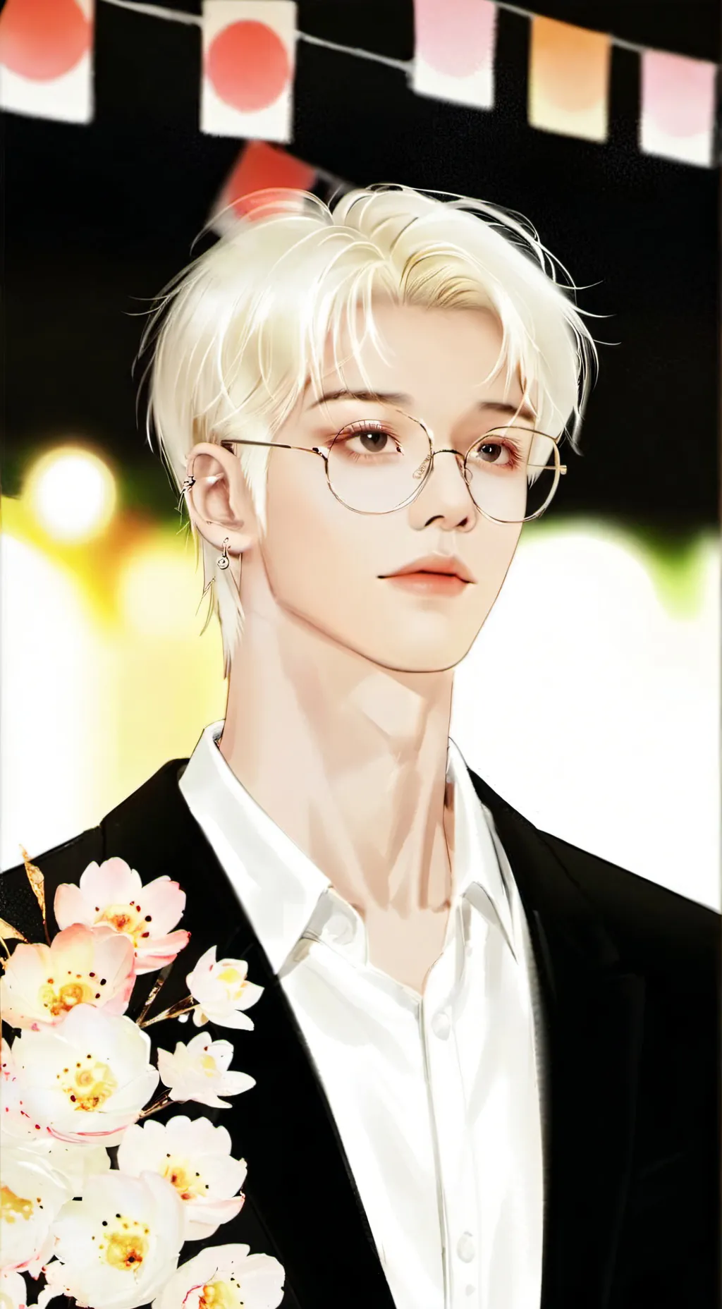 ai character: Chris 🤍❤ background