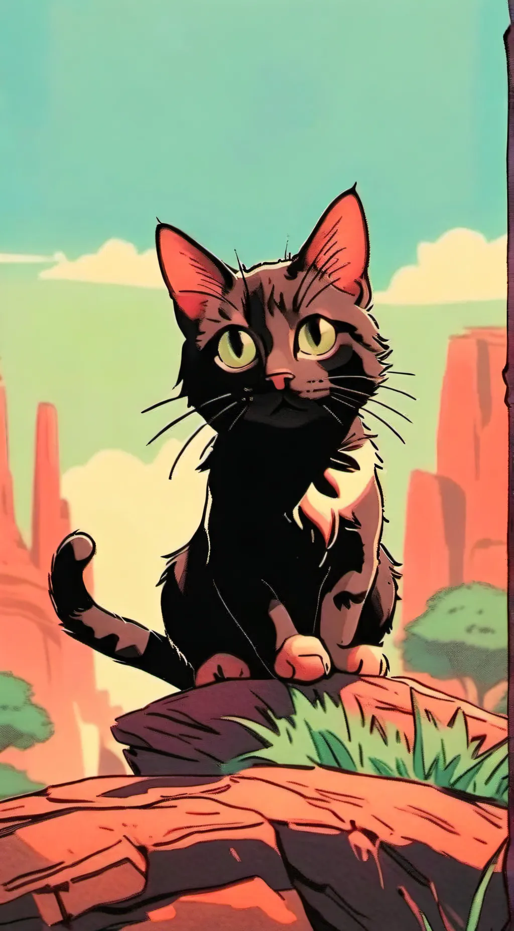 ai character: Sprunki cats background