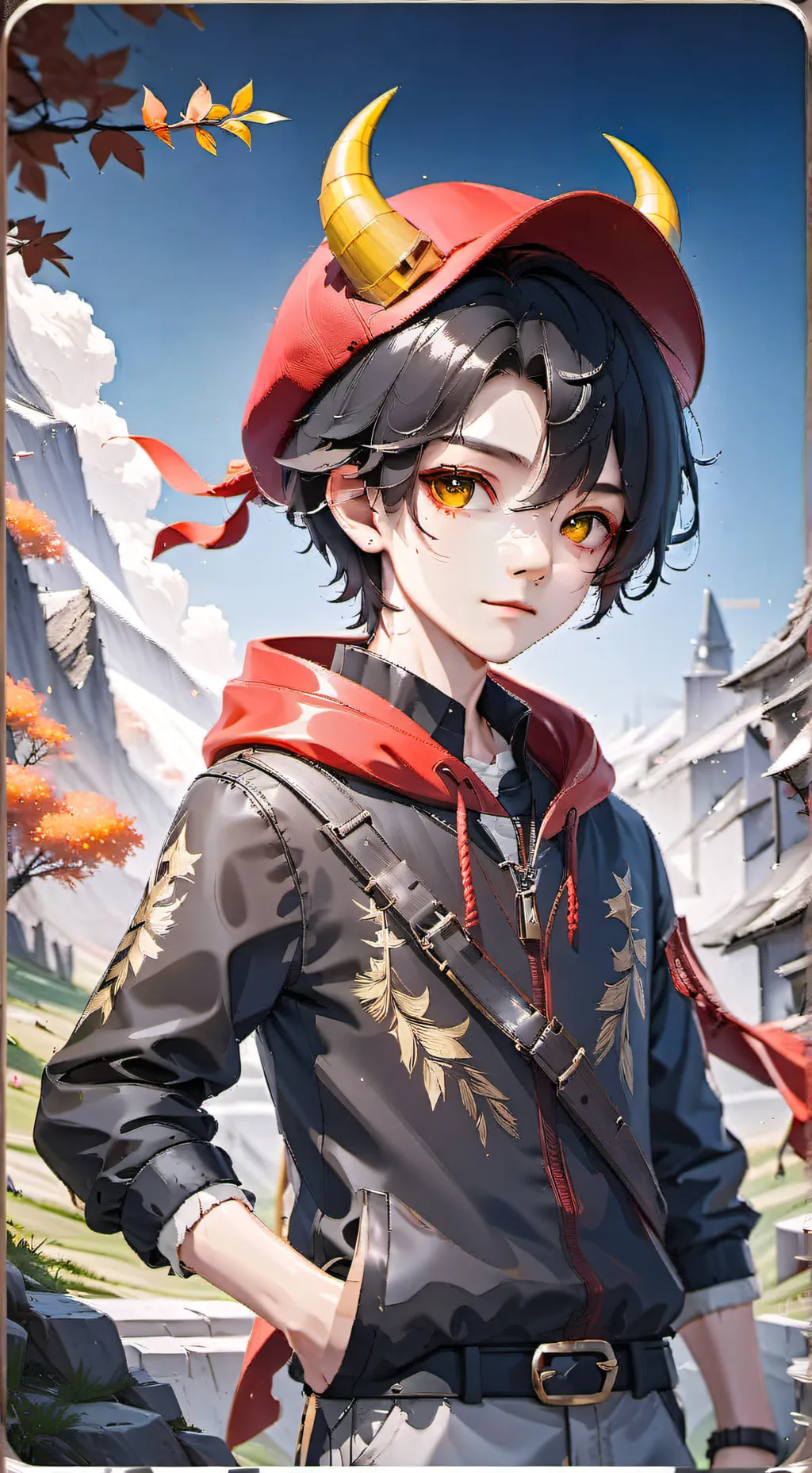 ai character: Eri meets kota  background