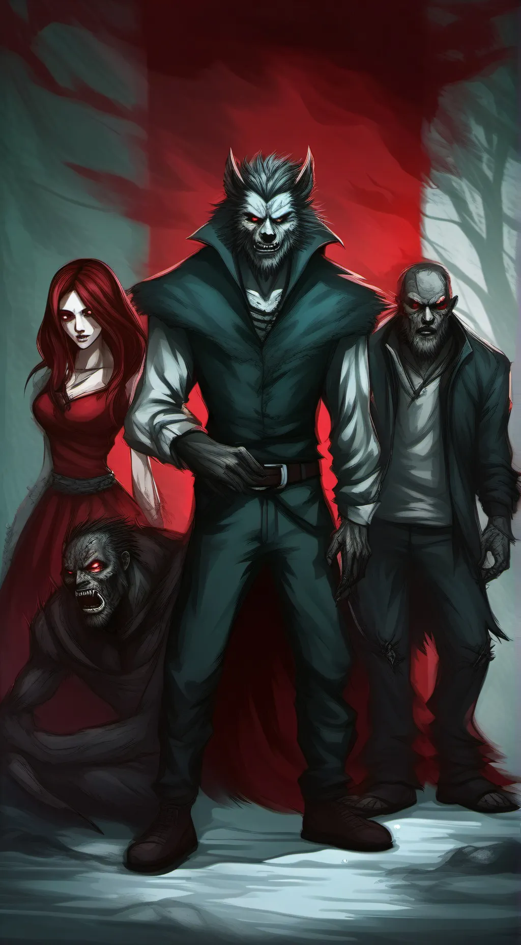 ai character: Bloodhounds👻🧛‍♀️🐺 background