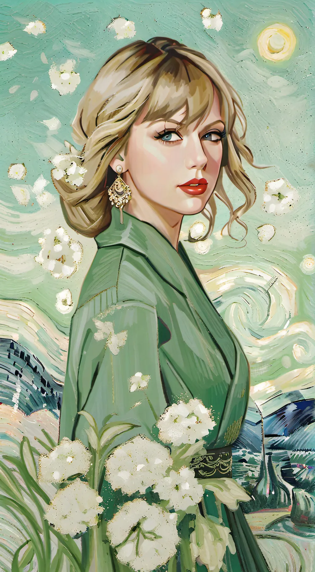 ai character: Travis kelcie  background