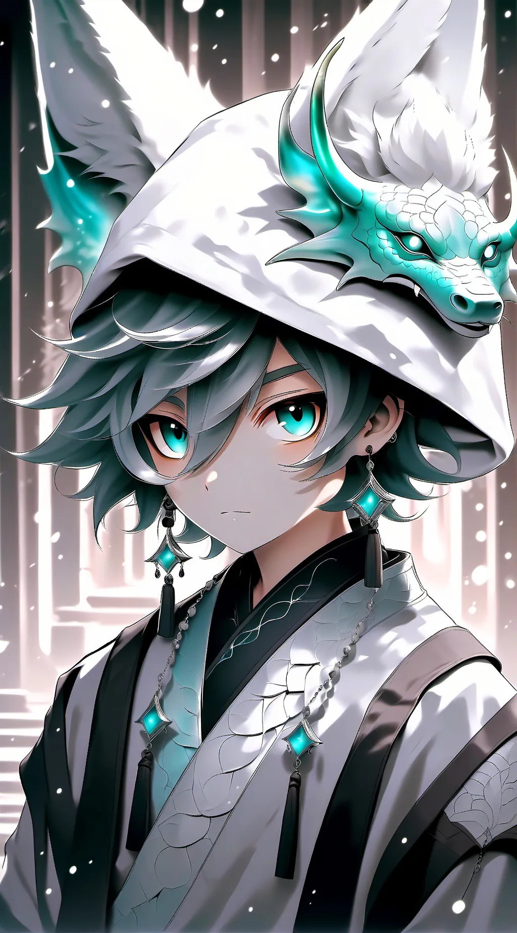 ai character: blueDaisy(블루데이지) background