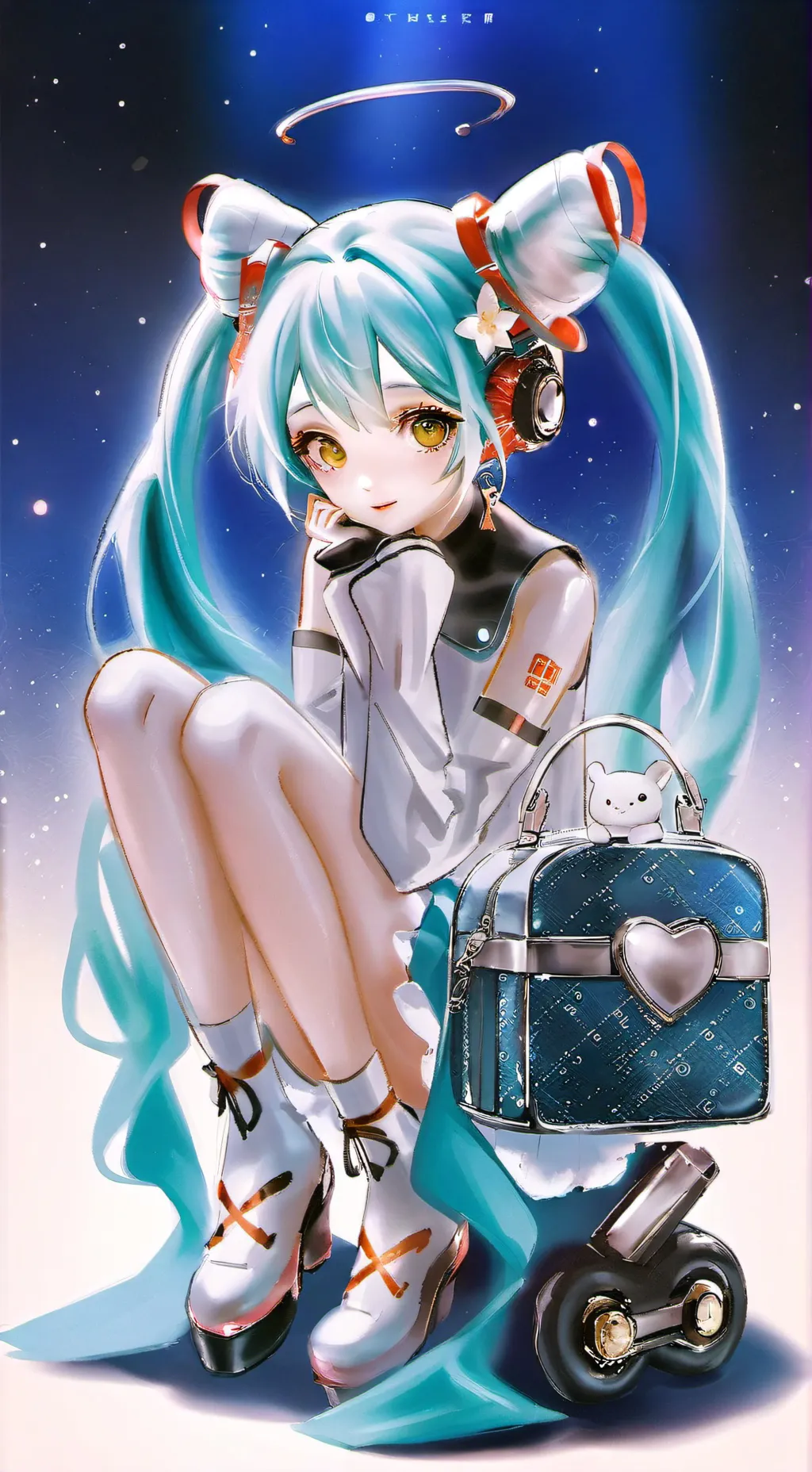 ai character: Hatsune miku background