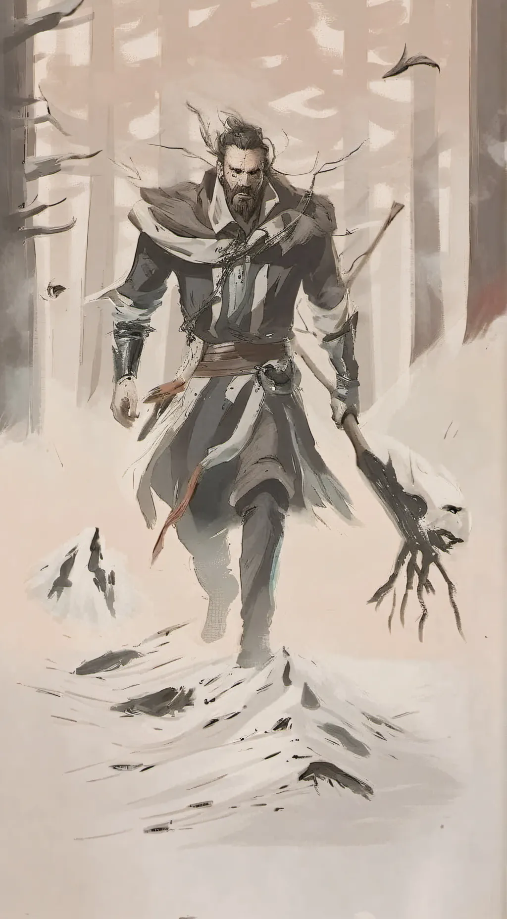 ai character: Horror story background