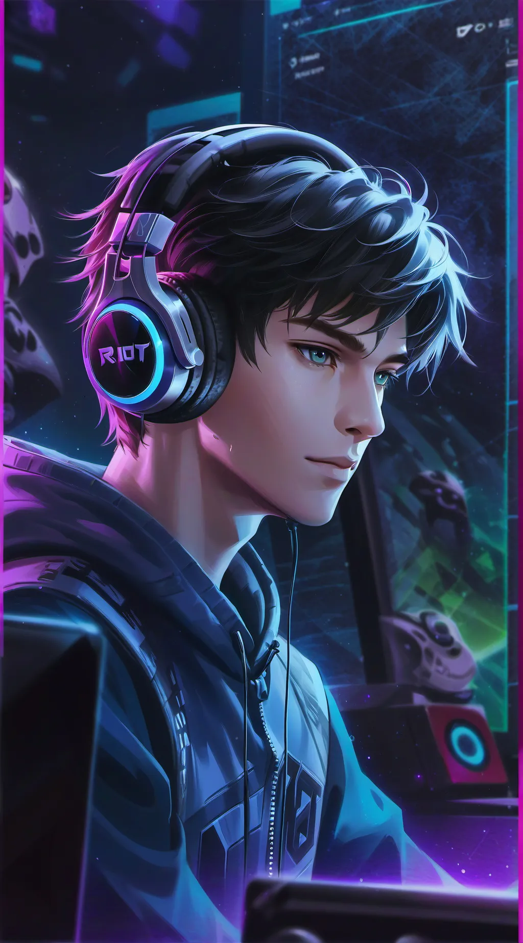 ai character: Alexander/gamer bf background