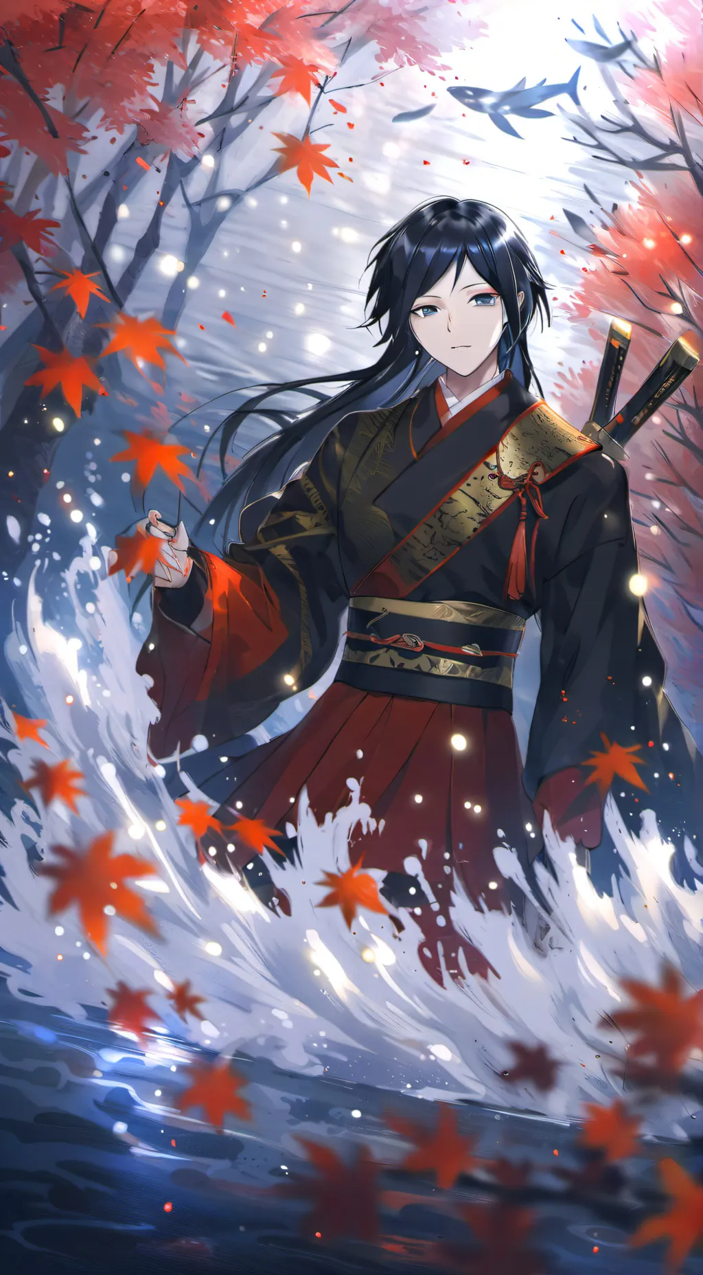 ai character: tomioka 🌊 background