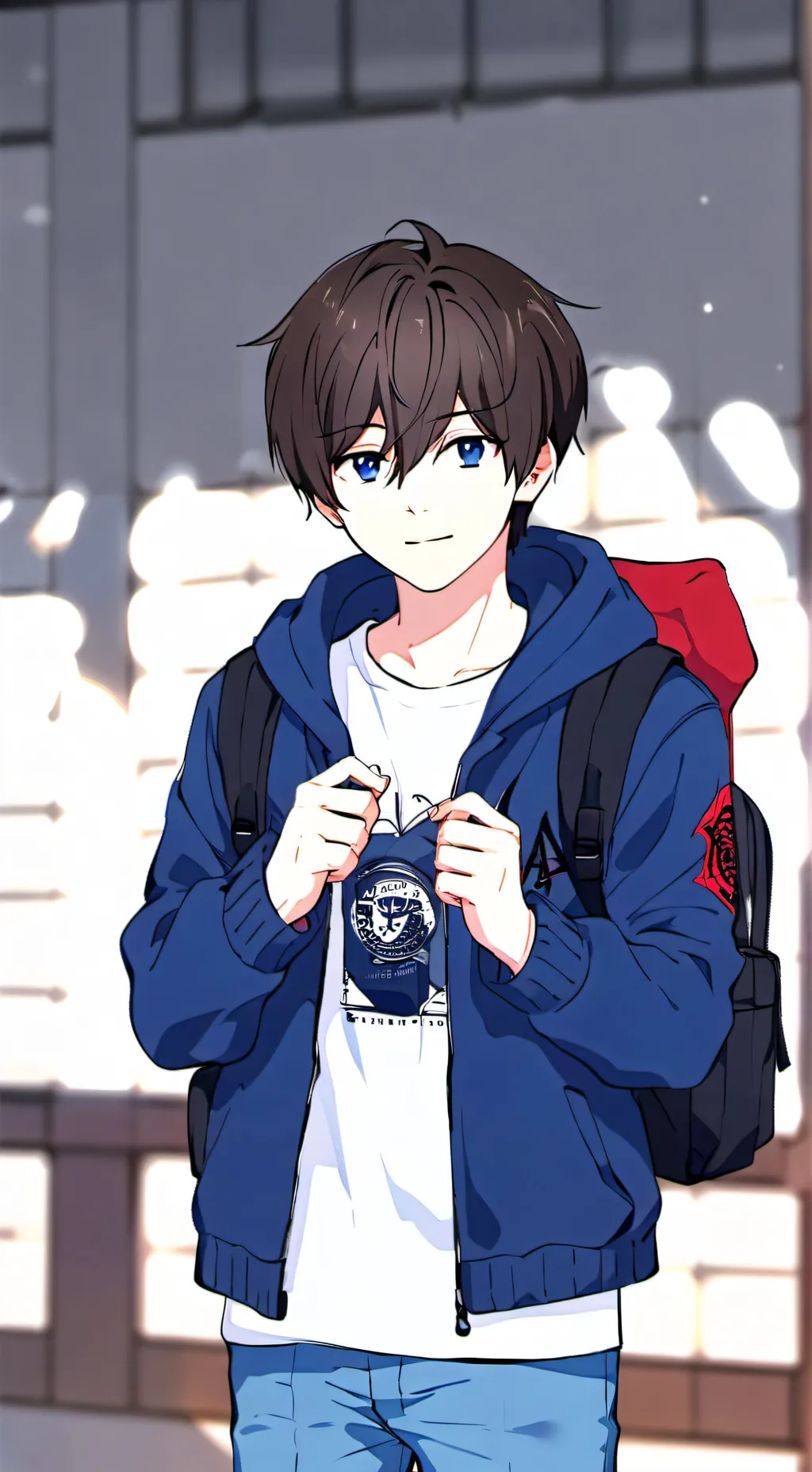 ai character: Superhero academey background