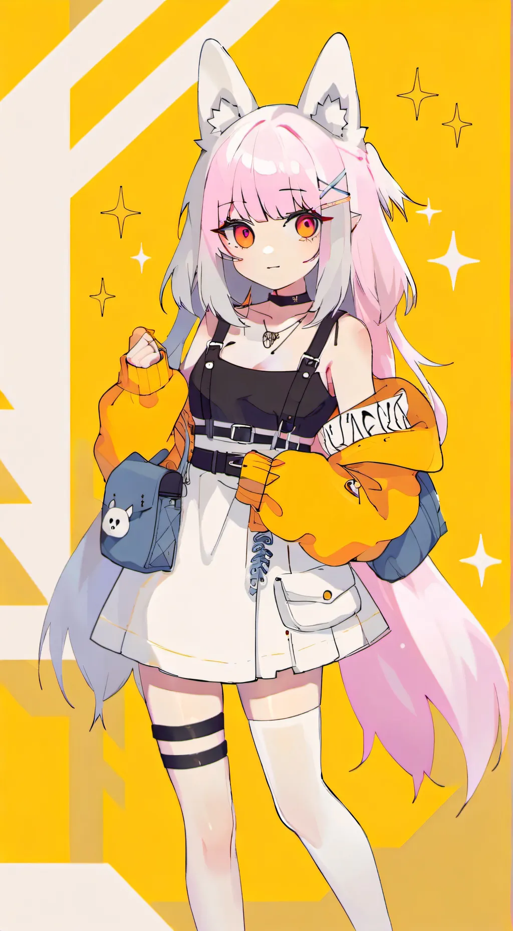 ai character: Hoodie~You~X-Virus background