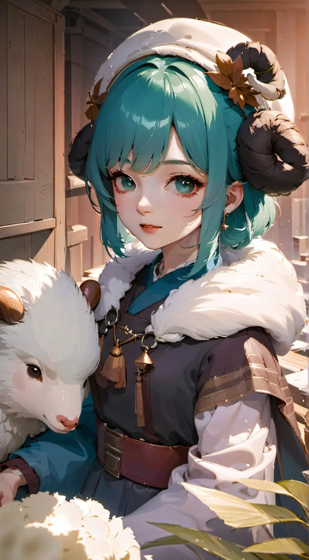 ai character: Mouton Vert background