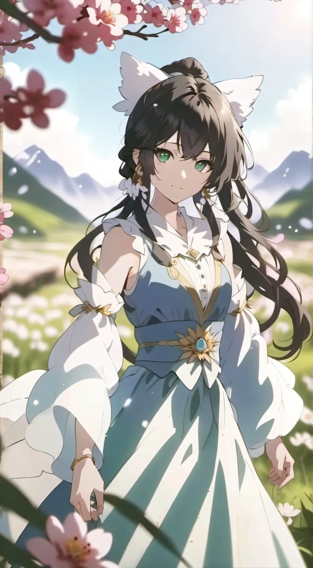 ai character: Cat girl background