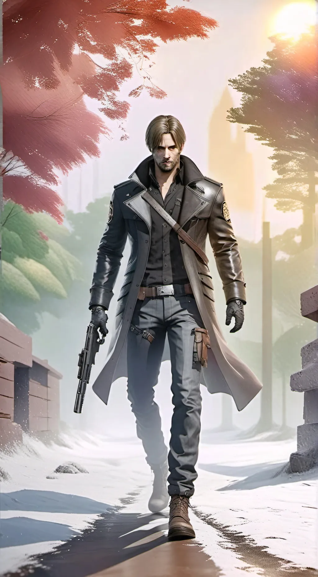 ai character: md x resident evil background