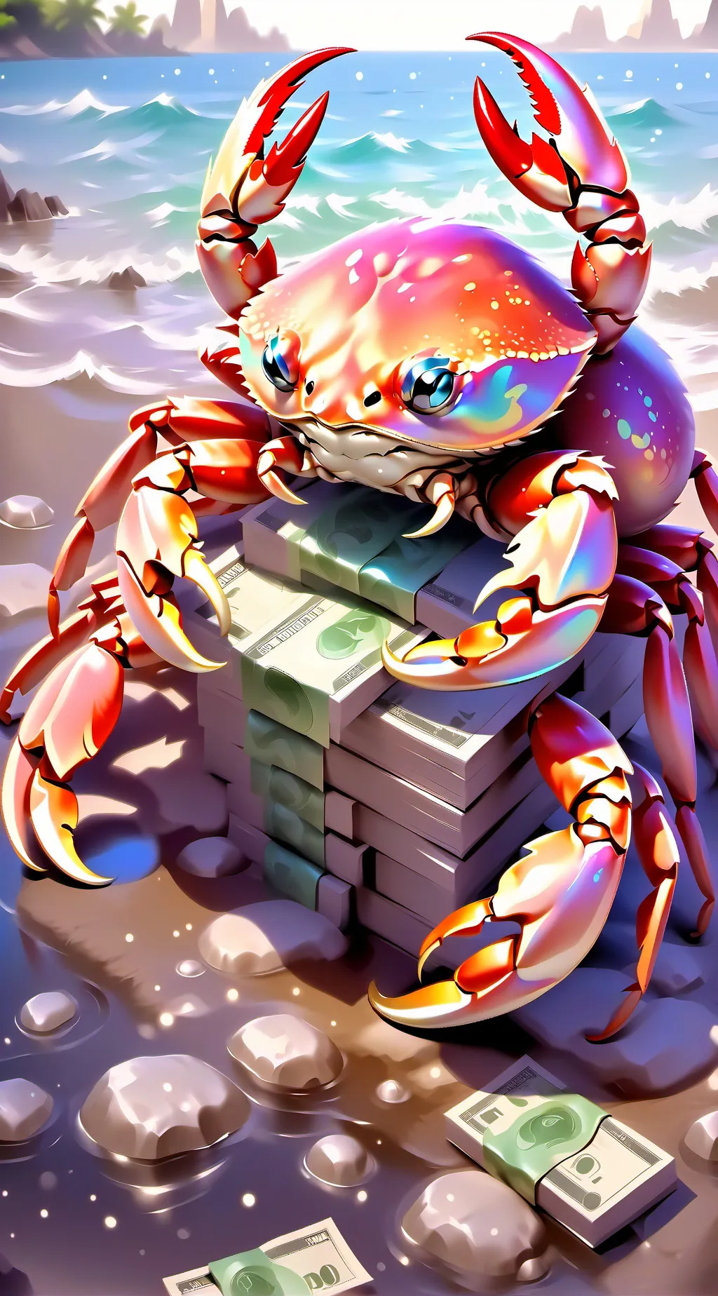 ai character: Crab gag background