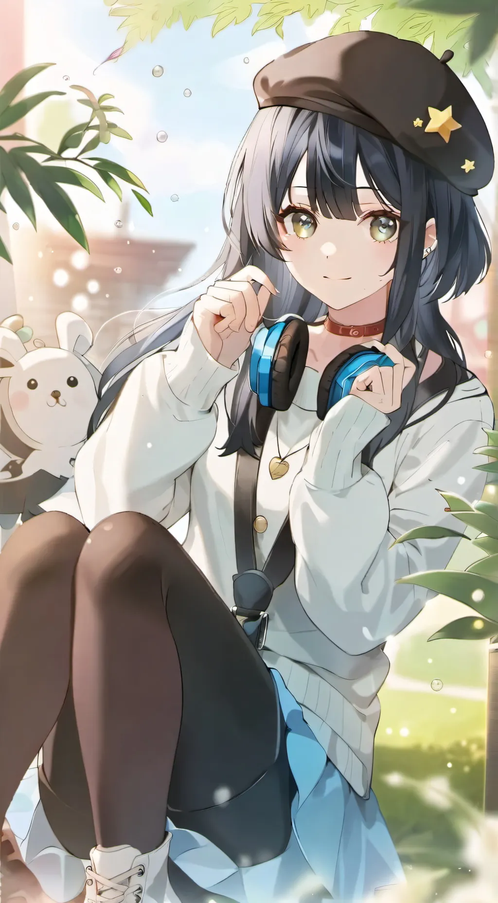 ai character: Amber background