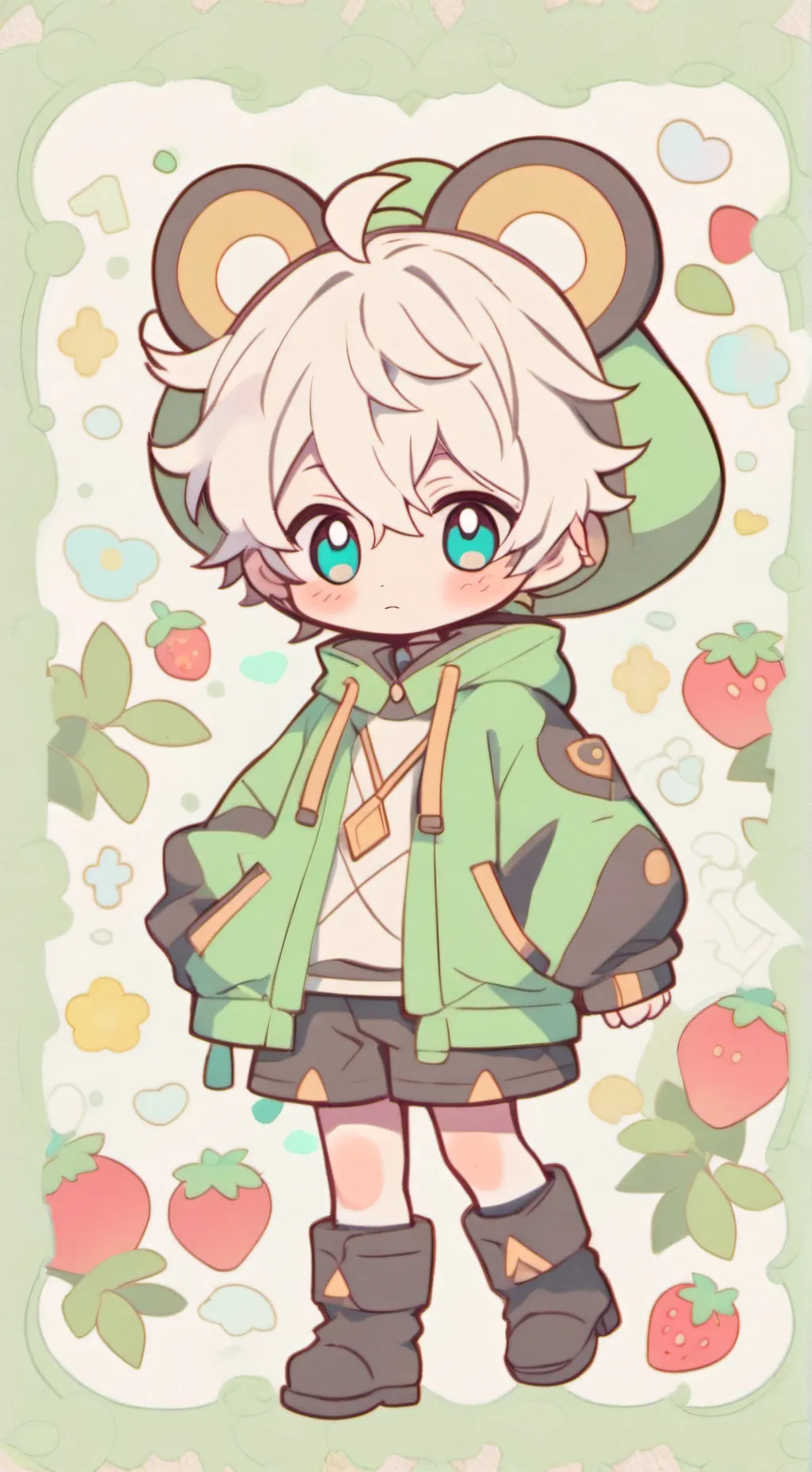 ai character: 🍇зелёнка☺️🍄 background