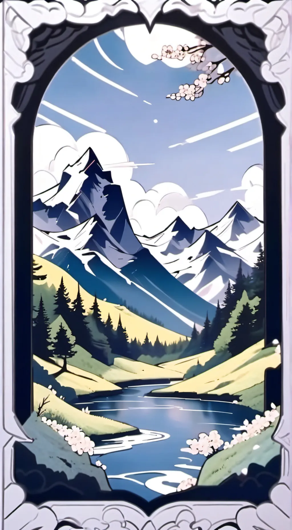 ai character: Wenda y Gray background