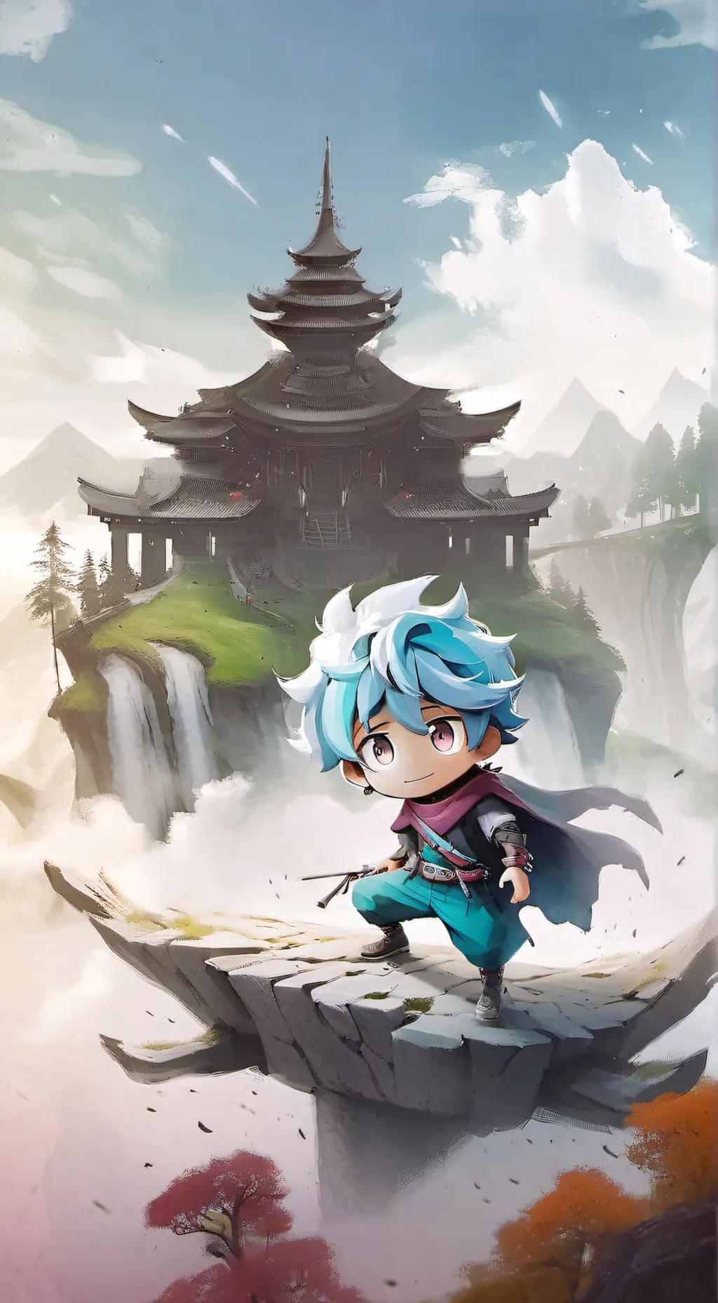 ai character: DIGITAL CIRCUS  background