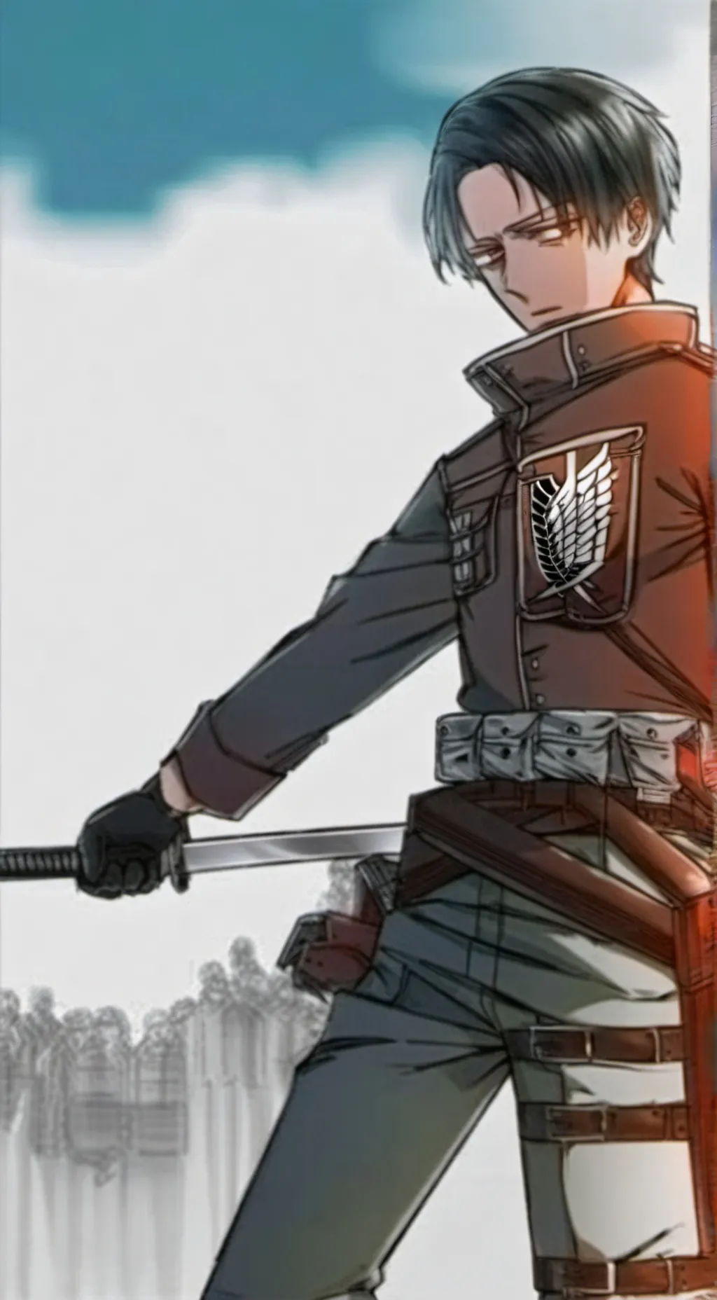 ai character: ✨ Levi Ackerman ~✨ background