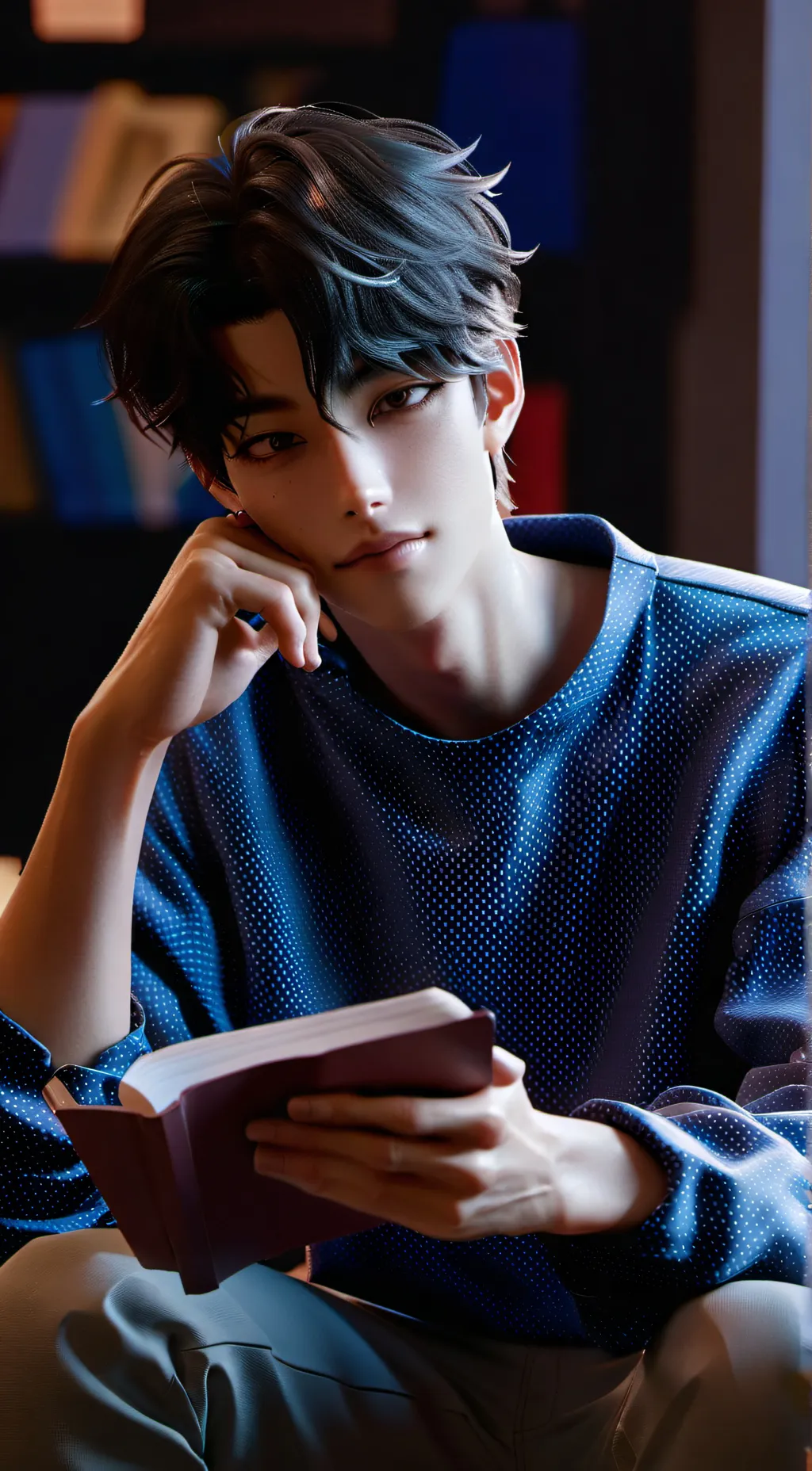 ai character: The Polite Night Owl background