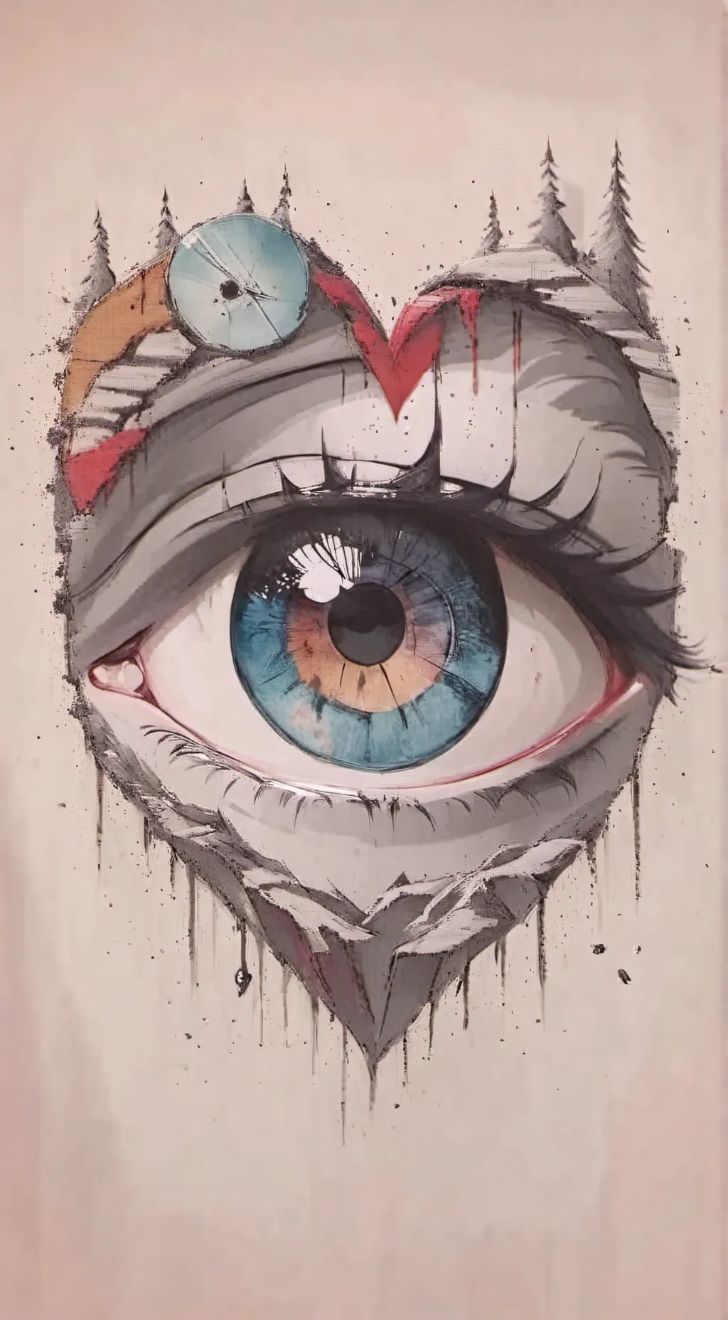 ai character: color eye background