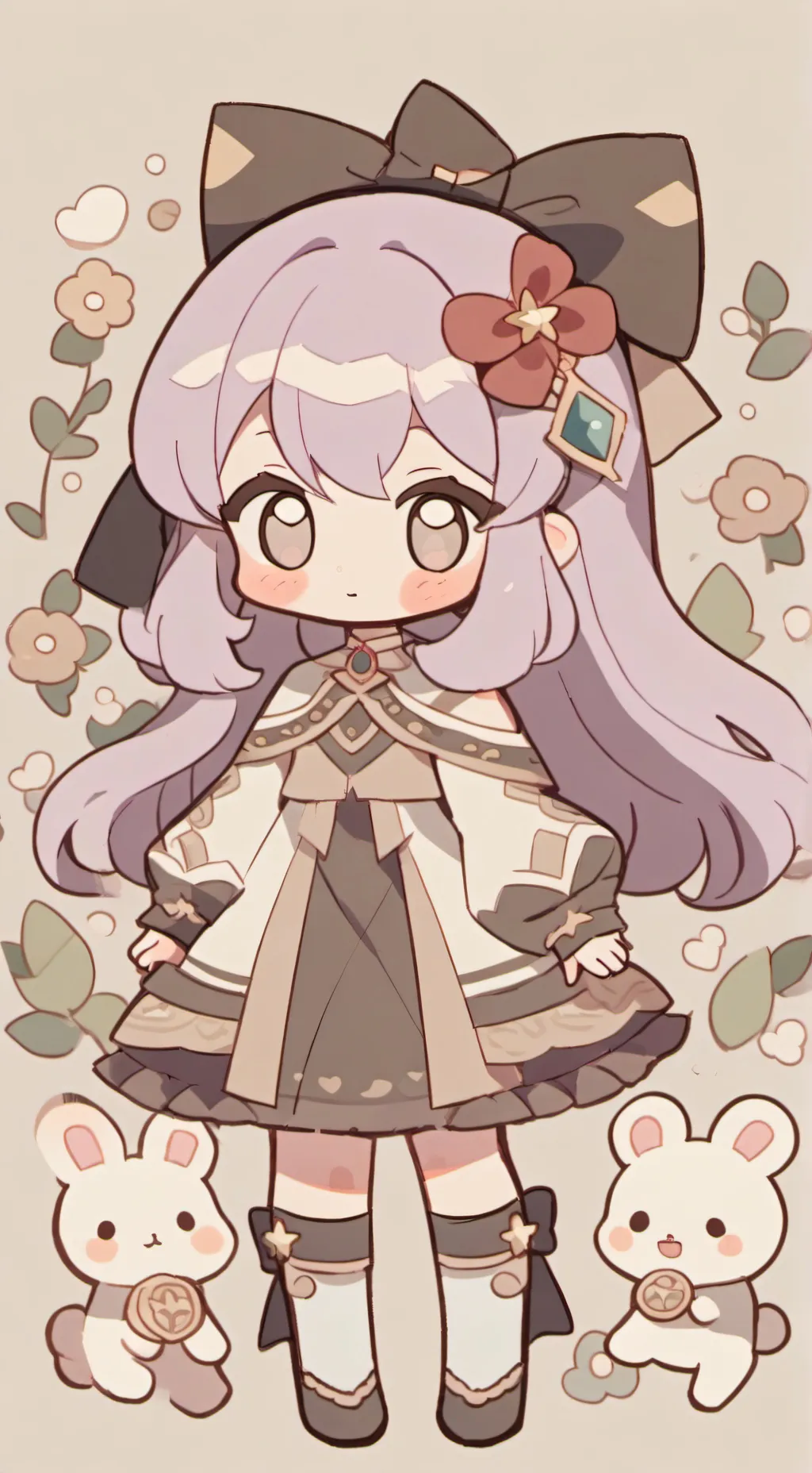 ai character: mini hashira KNY background