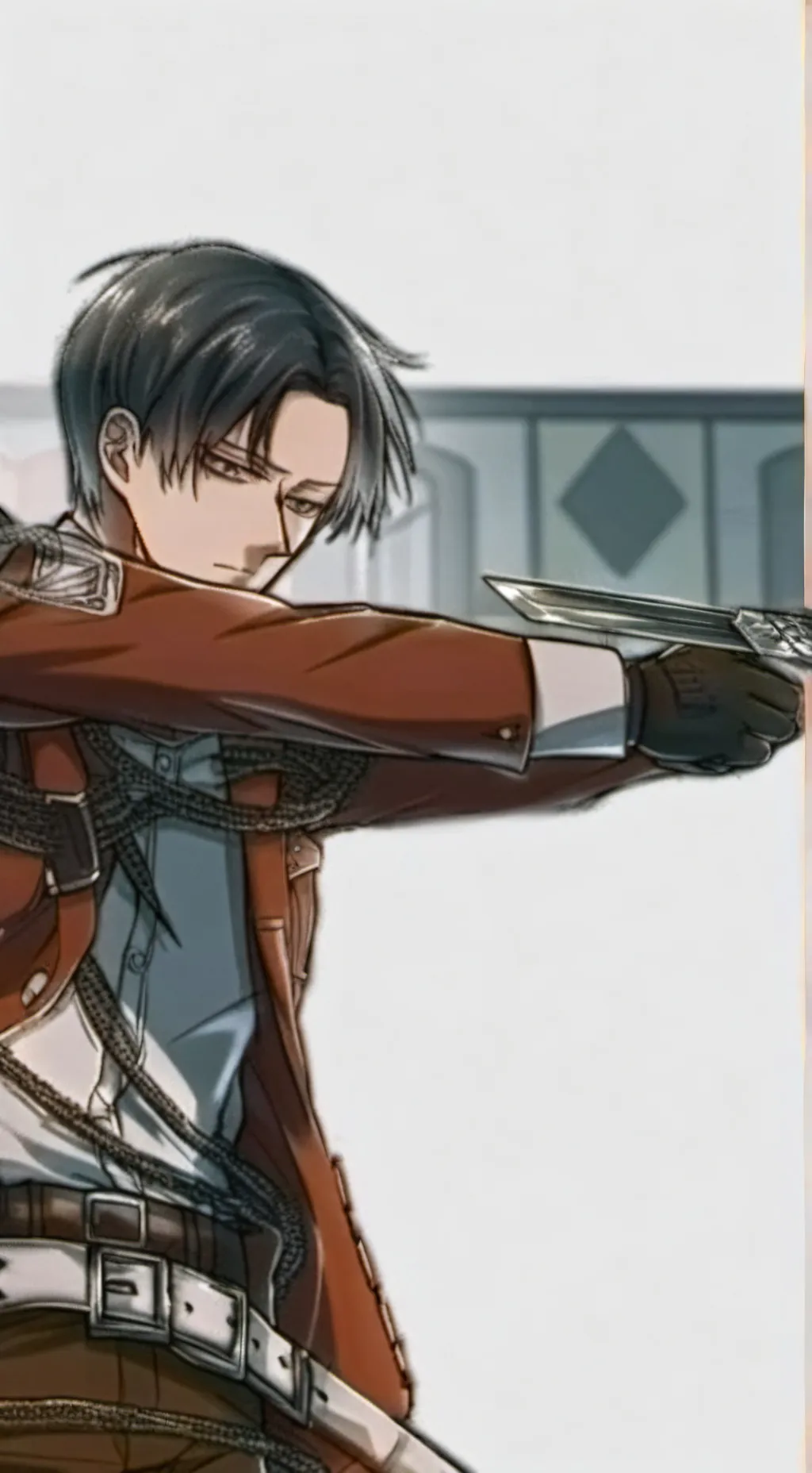 ai character: Levi Ackerman~☠️ background