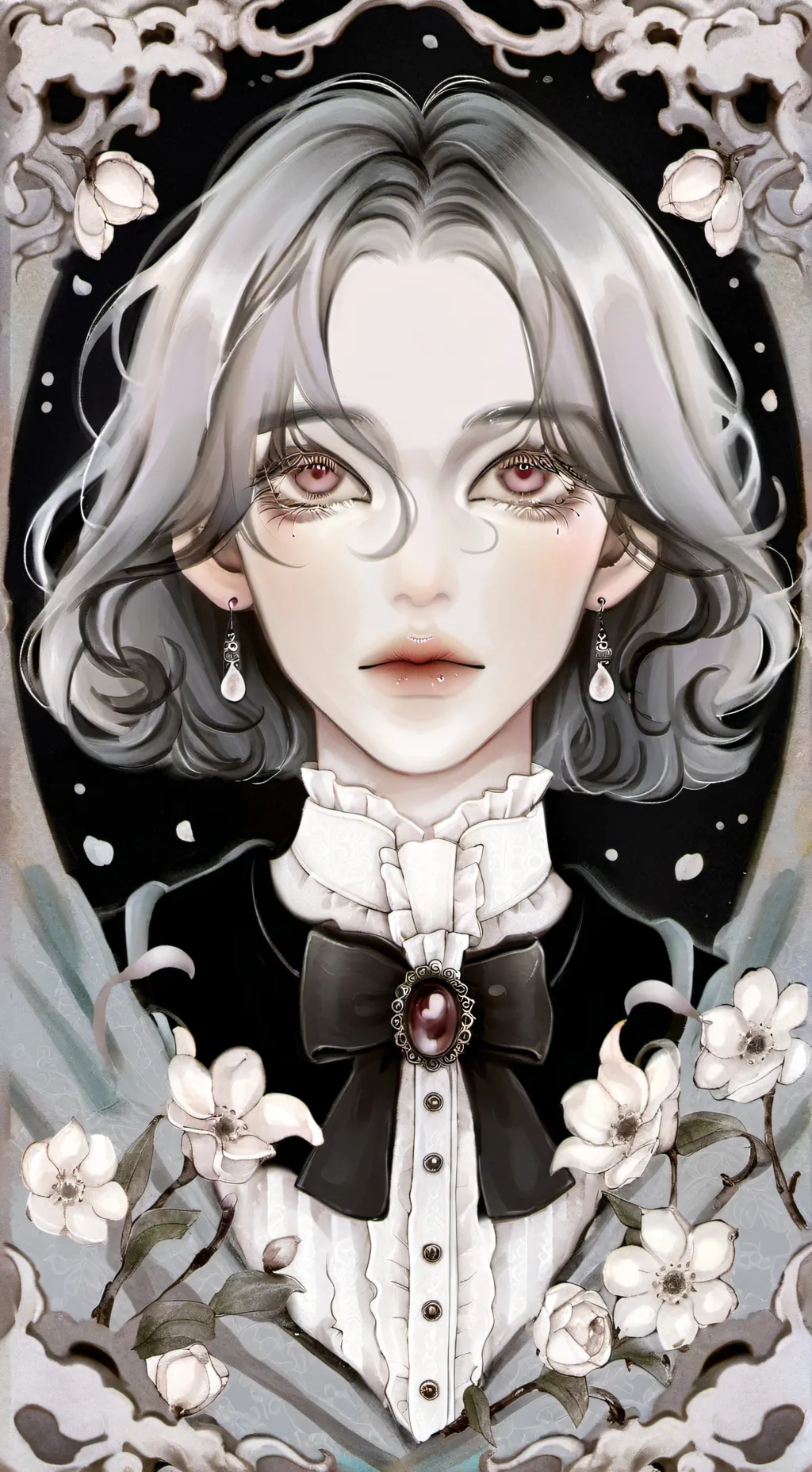 ai character: Violet background