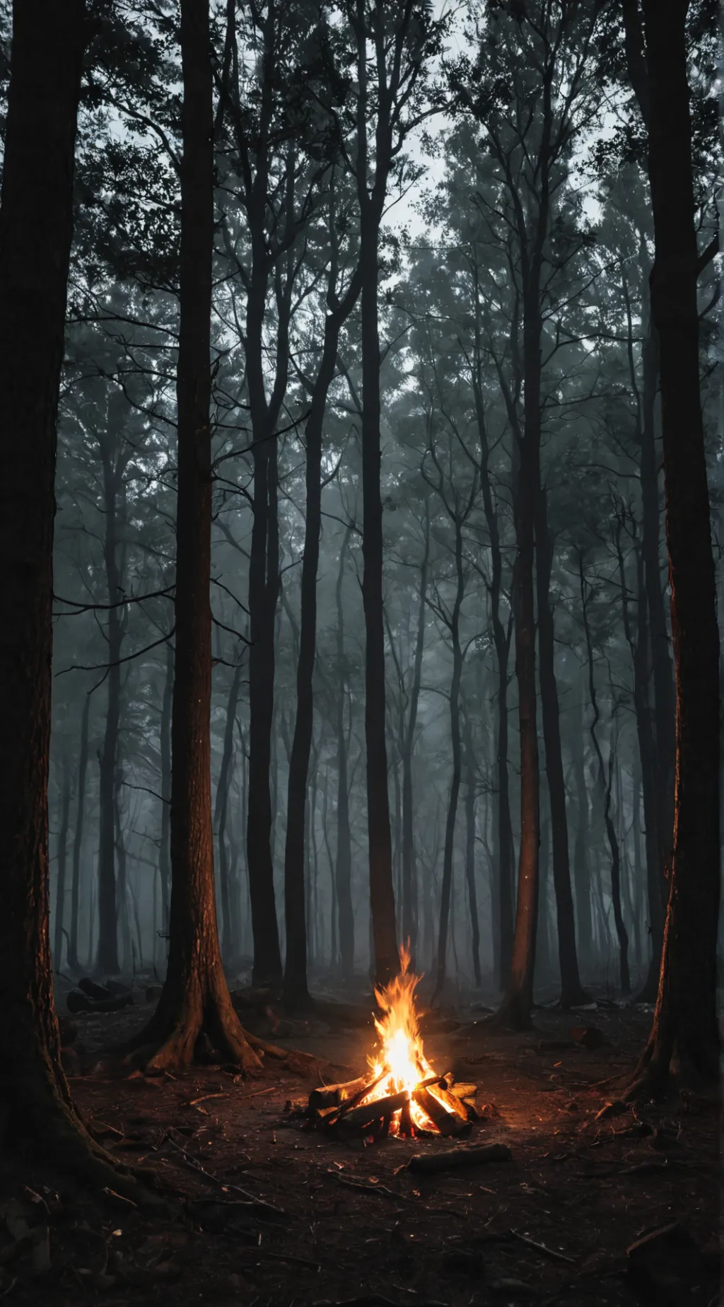 ai character: campfire horror  background