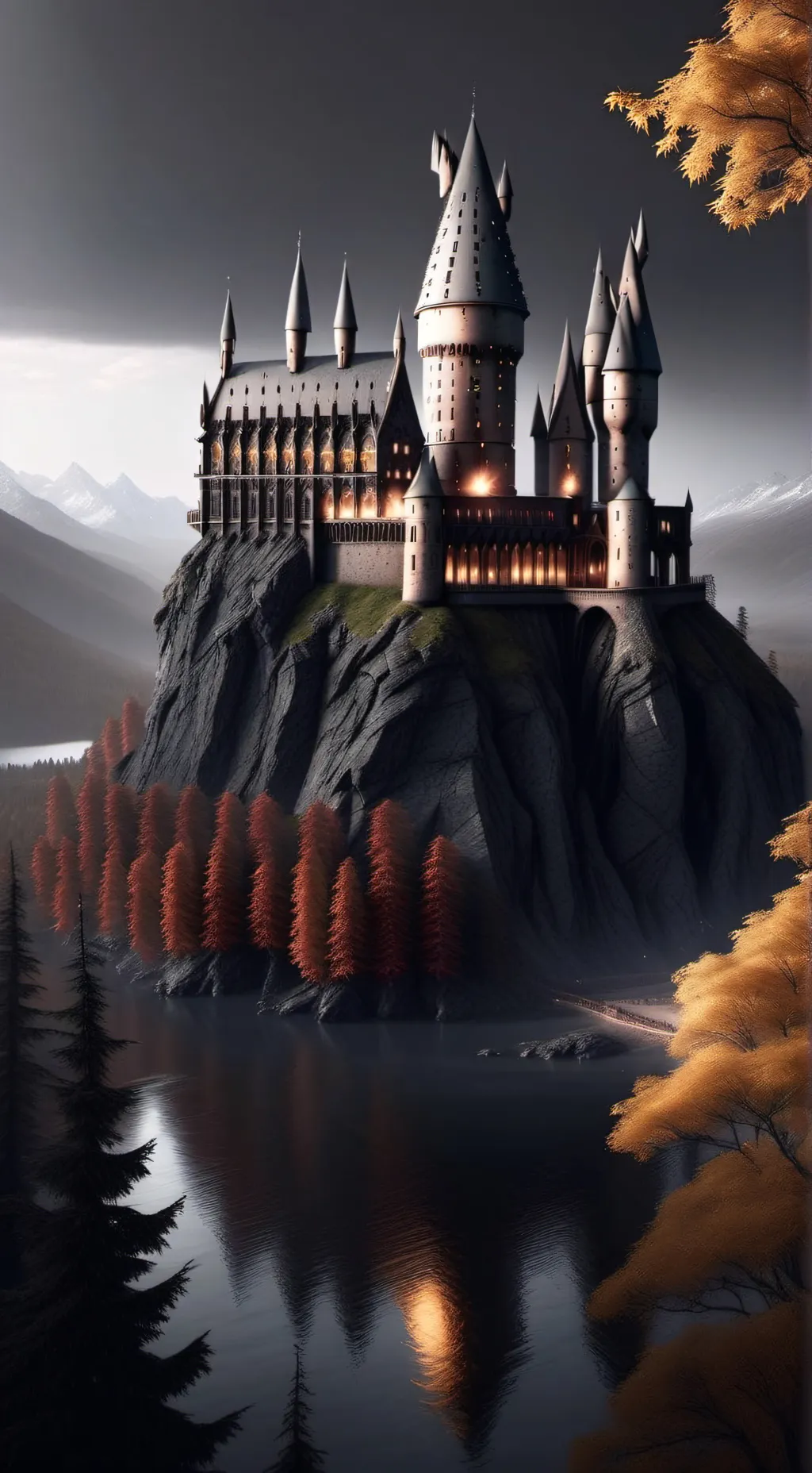ai character: Hogwarts  background