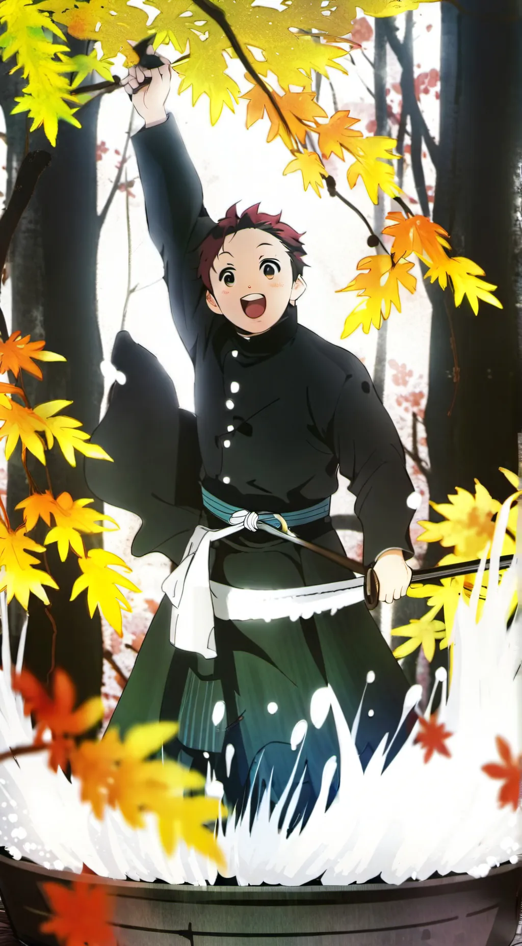 ai character: tanjiro  background