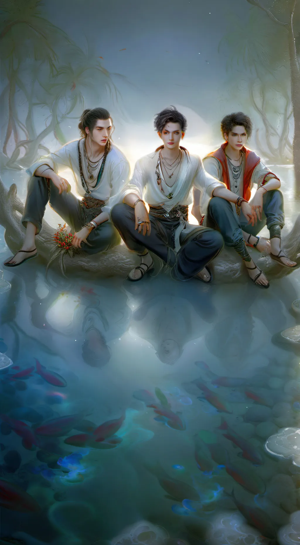 ai character: two boys background